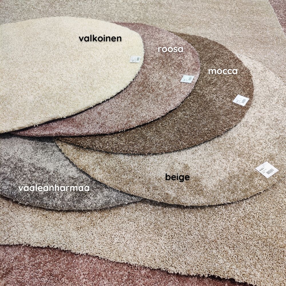 Cozy lyhytnukkainen matto - valkoinen.