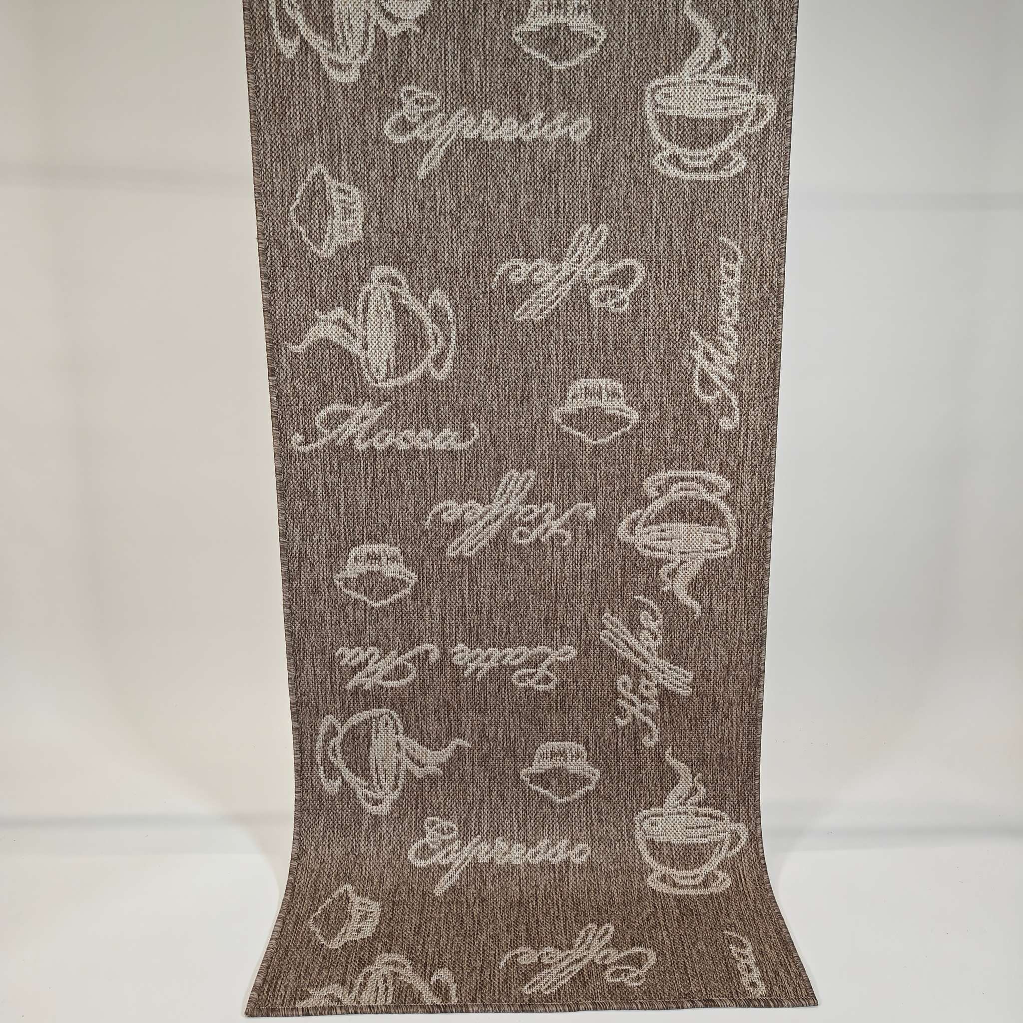 Dawn Foam Coffee Runner rug 80 cm Roll - Light Brown