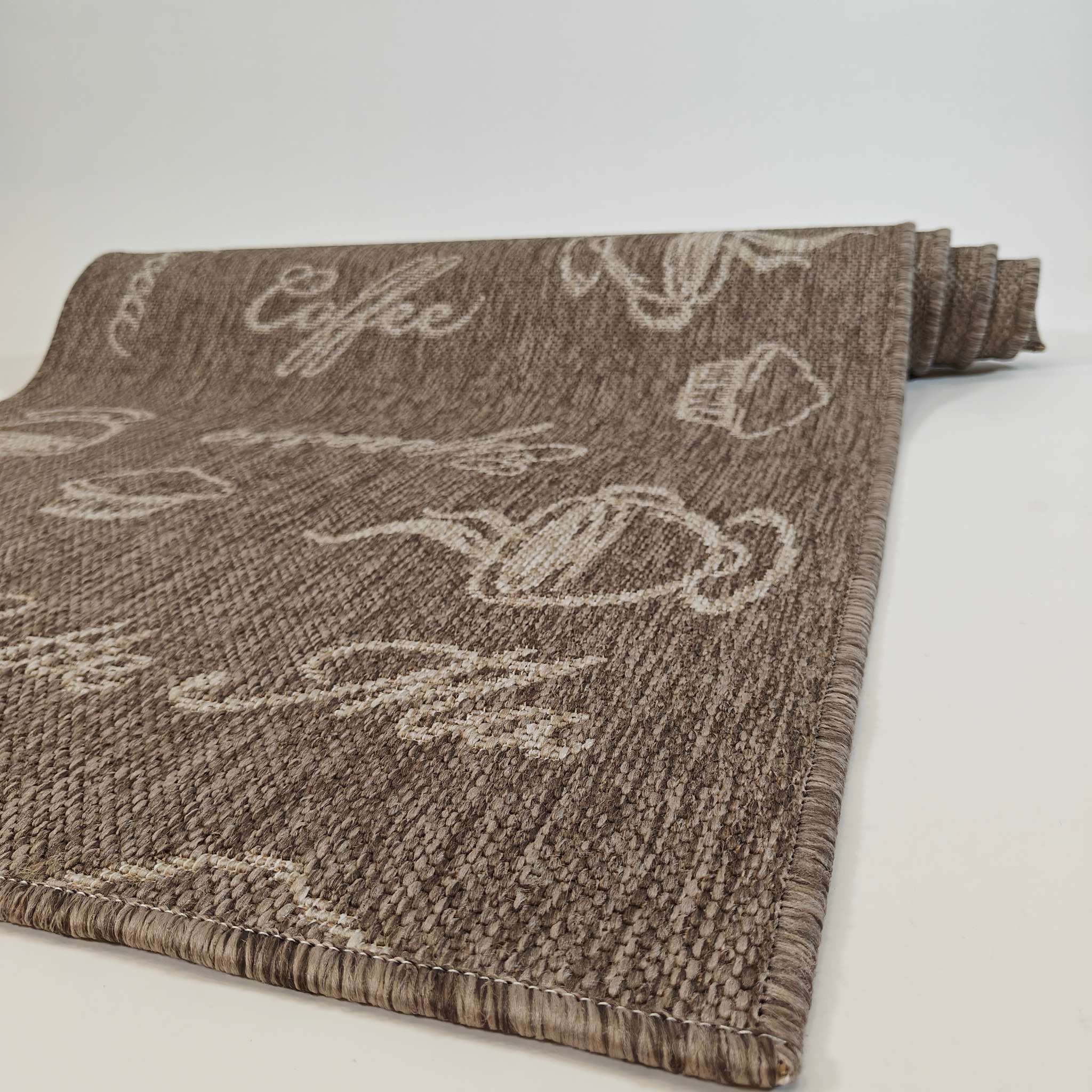 Dawn Foam Coffee Runner rug 80 cm Roll - Light Brown