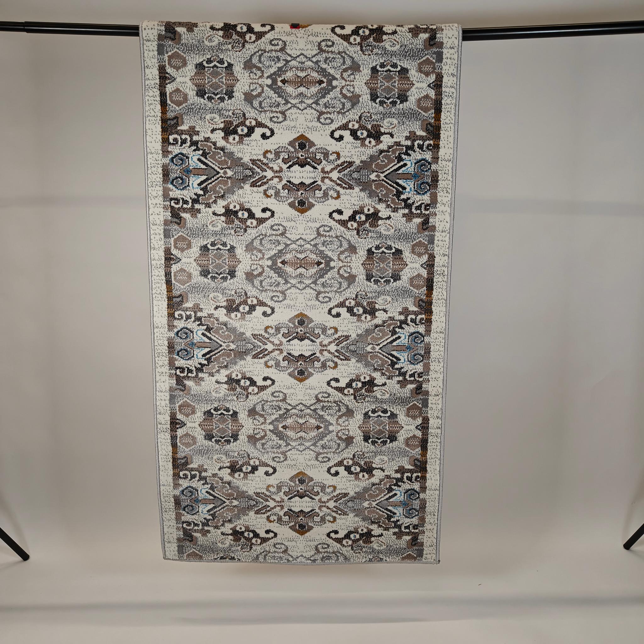 Eide low pile Rug Roll - white/brown