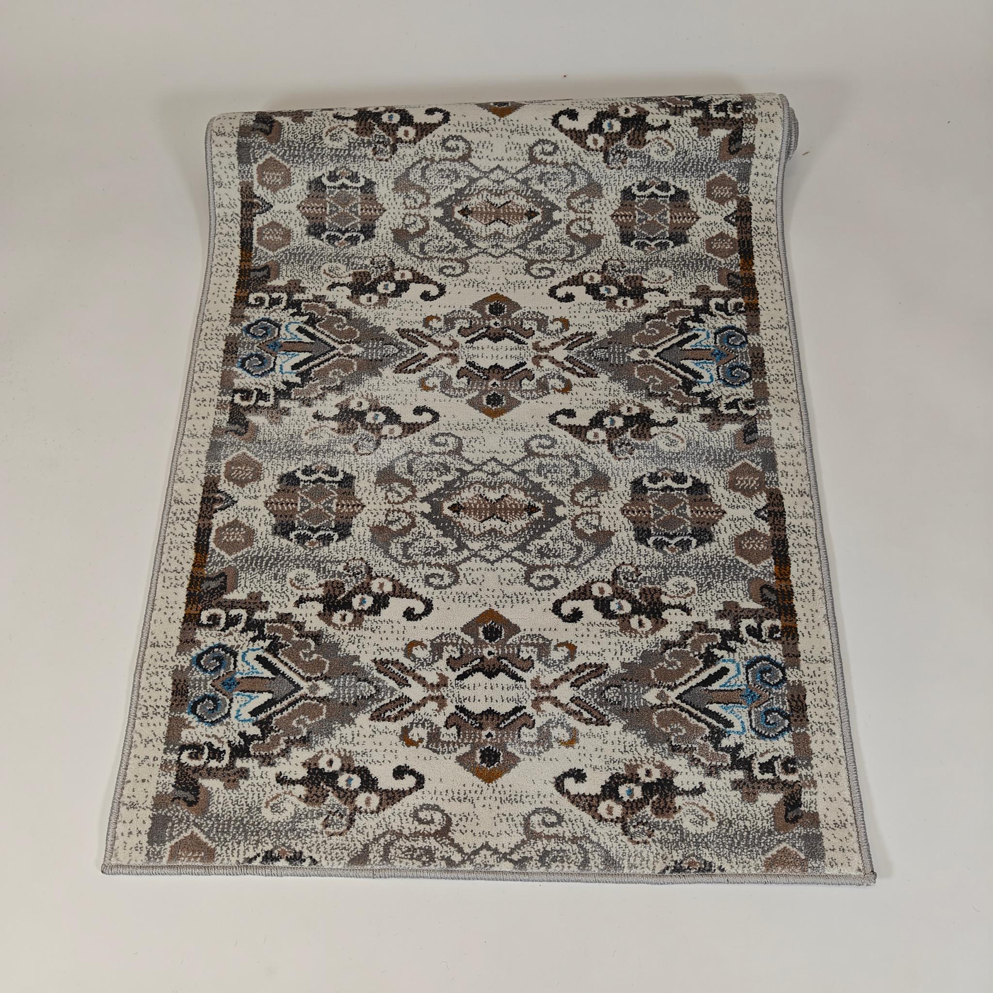 Eide low pile Rug Roll - white/brown