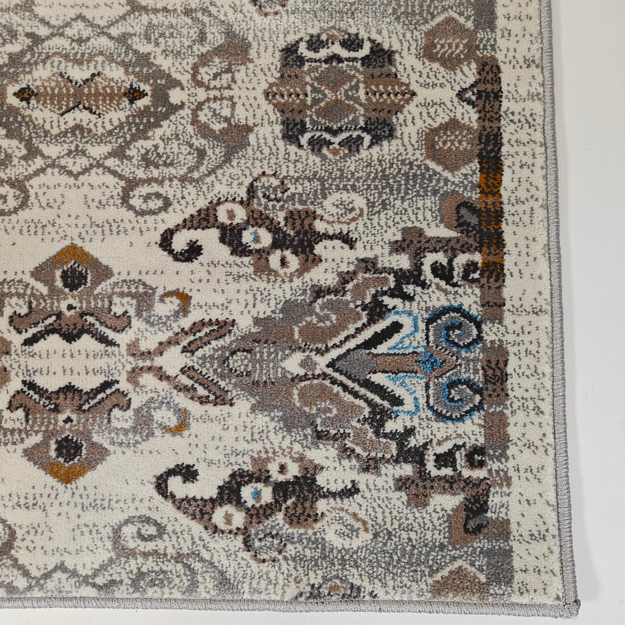 Eide low pile Rug Roll - white/brown