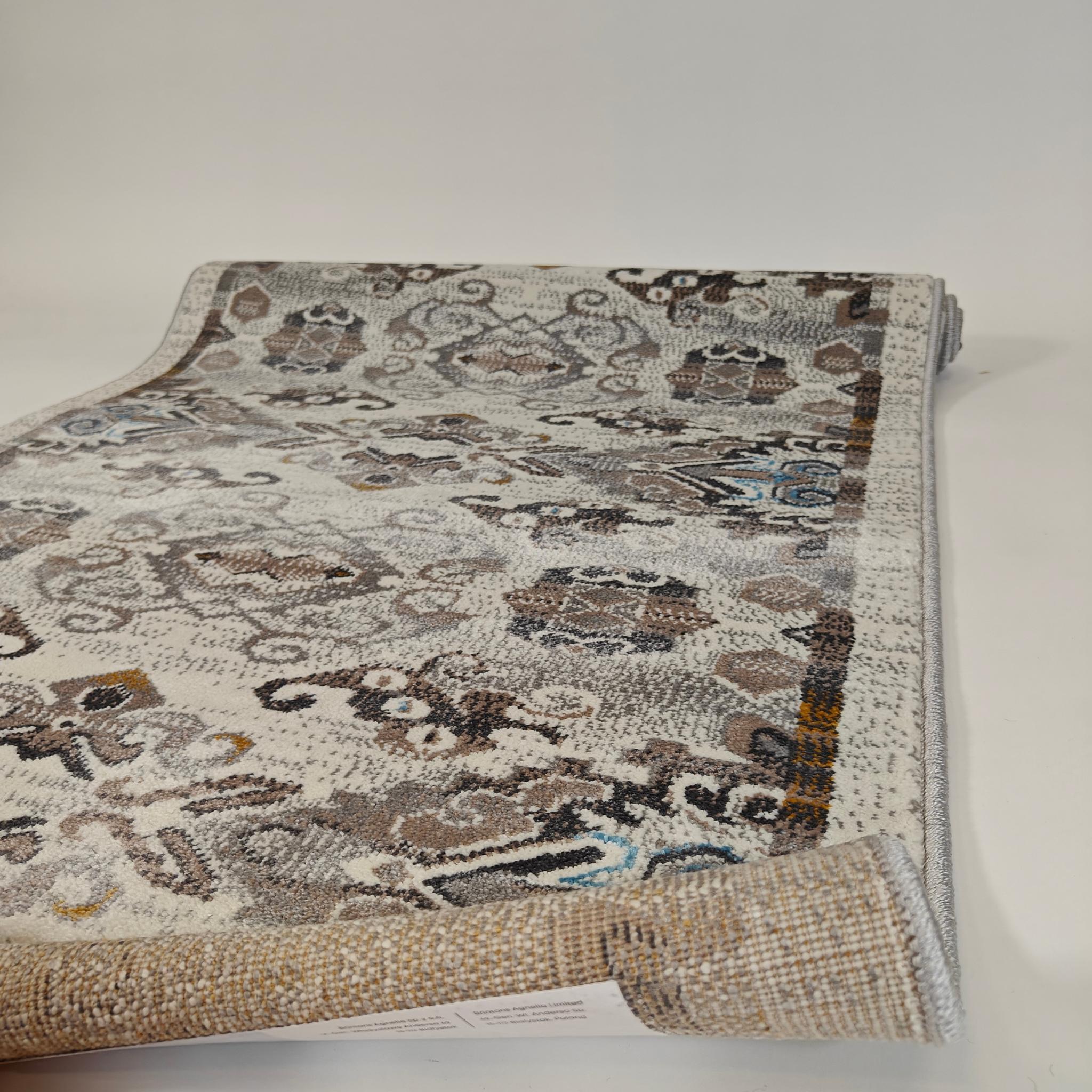 Eide low pile Rug Roll - white/brown
