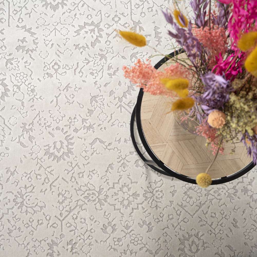 Elisabeth viskoosimatto - valkoinen.