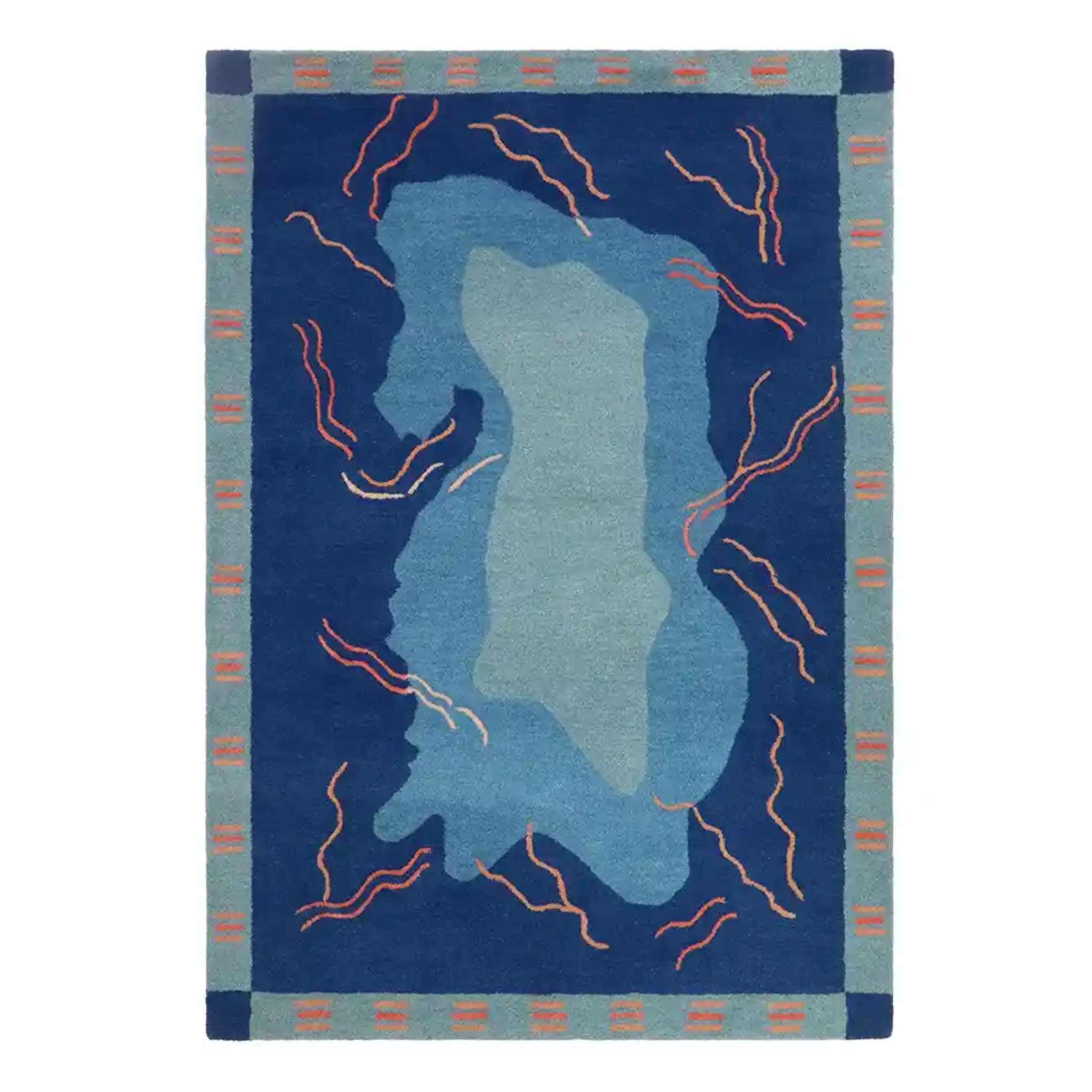 Finarte Columbus Wool rug - Blue