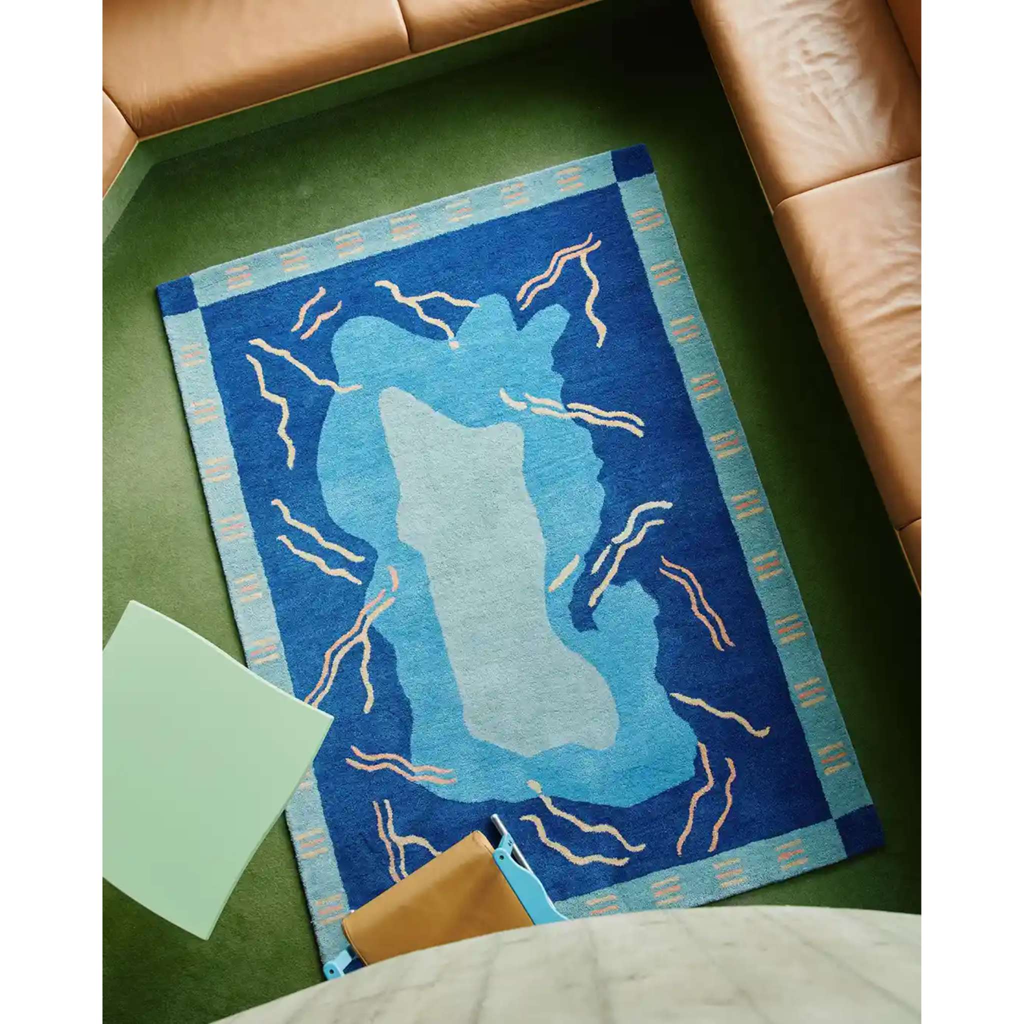 Finarte Columbus Wool rug - Blue