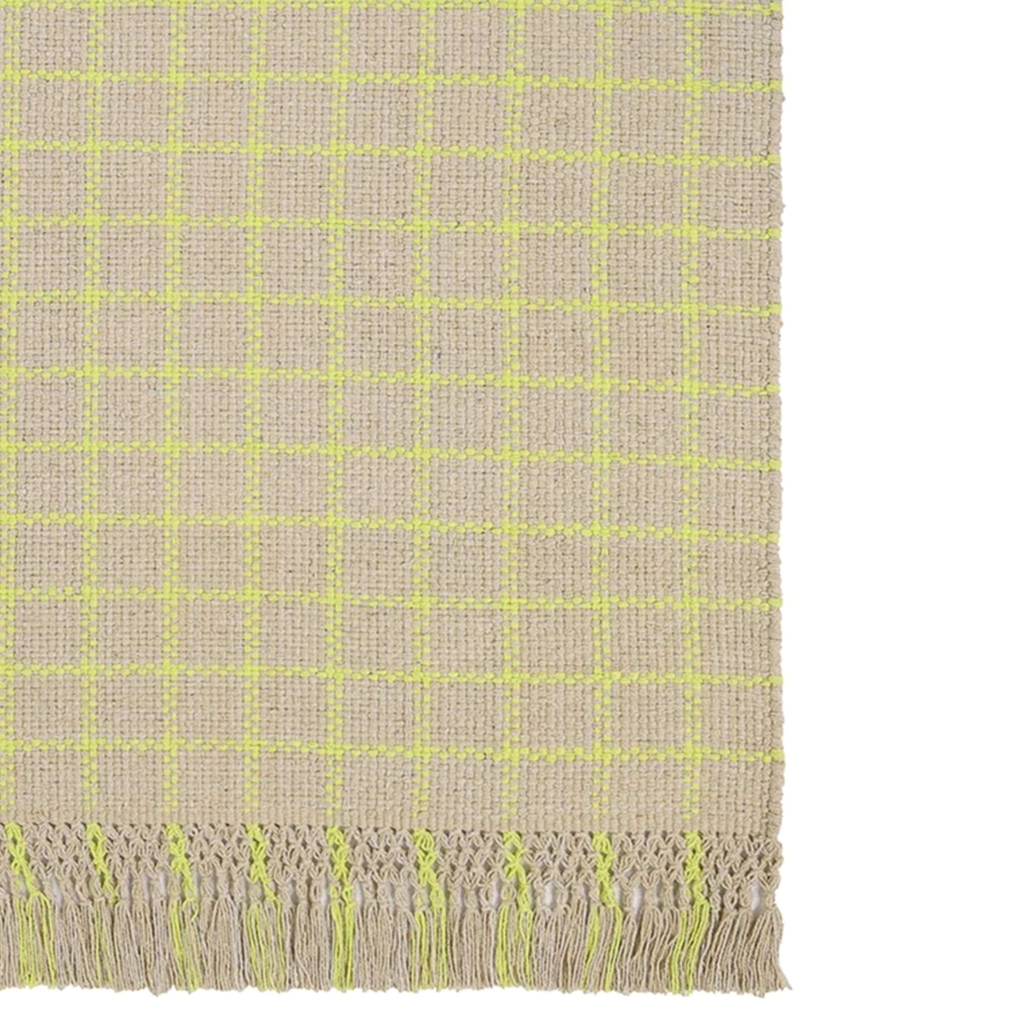 Finarte Ruutu Cotton rug - Beige