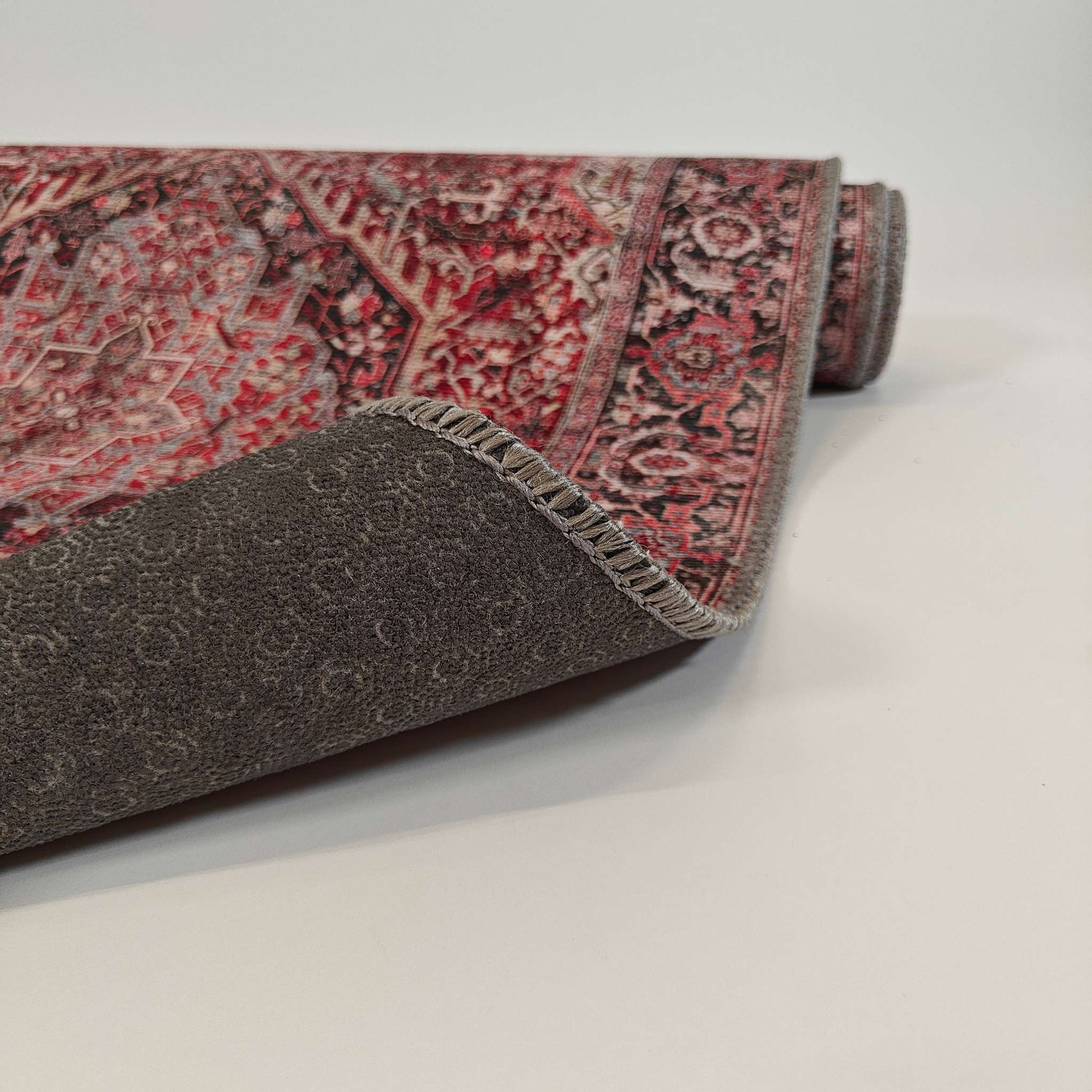 Gemma Oriental Style Runner rug Roll - Red