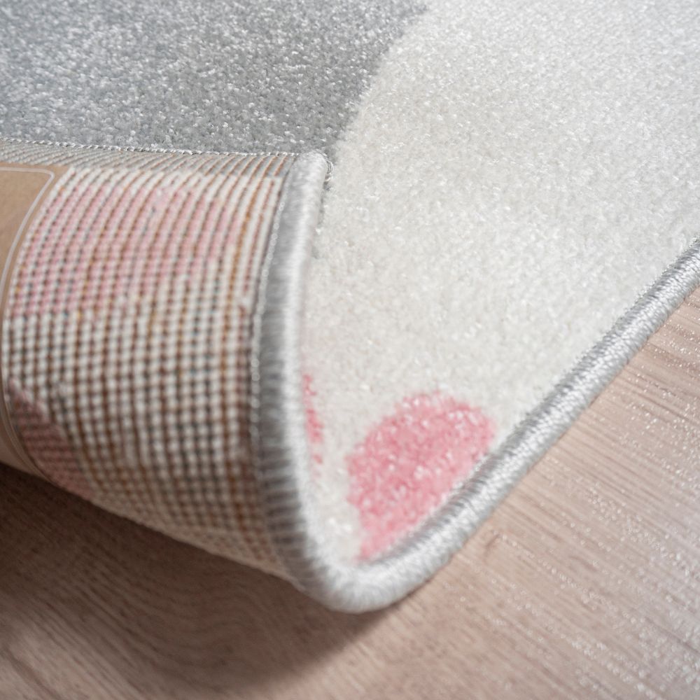 Heihei-pupu lastenmatto - harmaa/valkoinen.