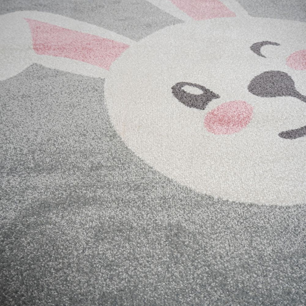 Heihei-pupu lastenmatto - harmaa/valkoinen.