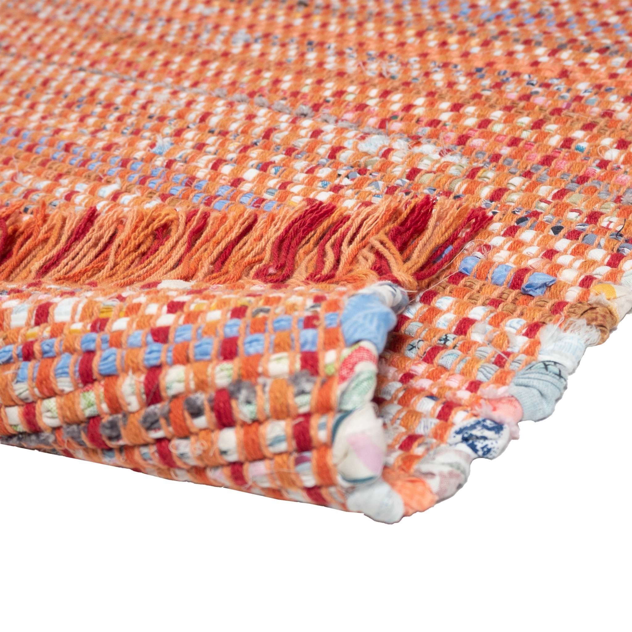 Huviniemi Cotton rug - Coral