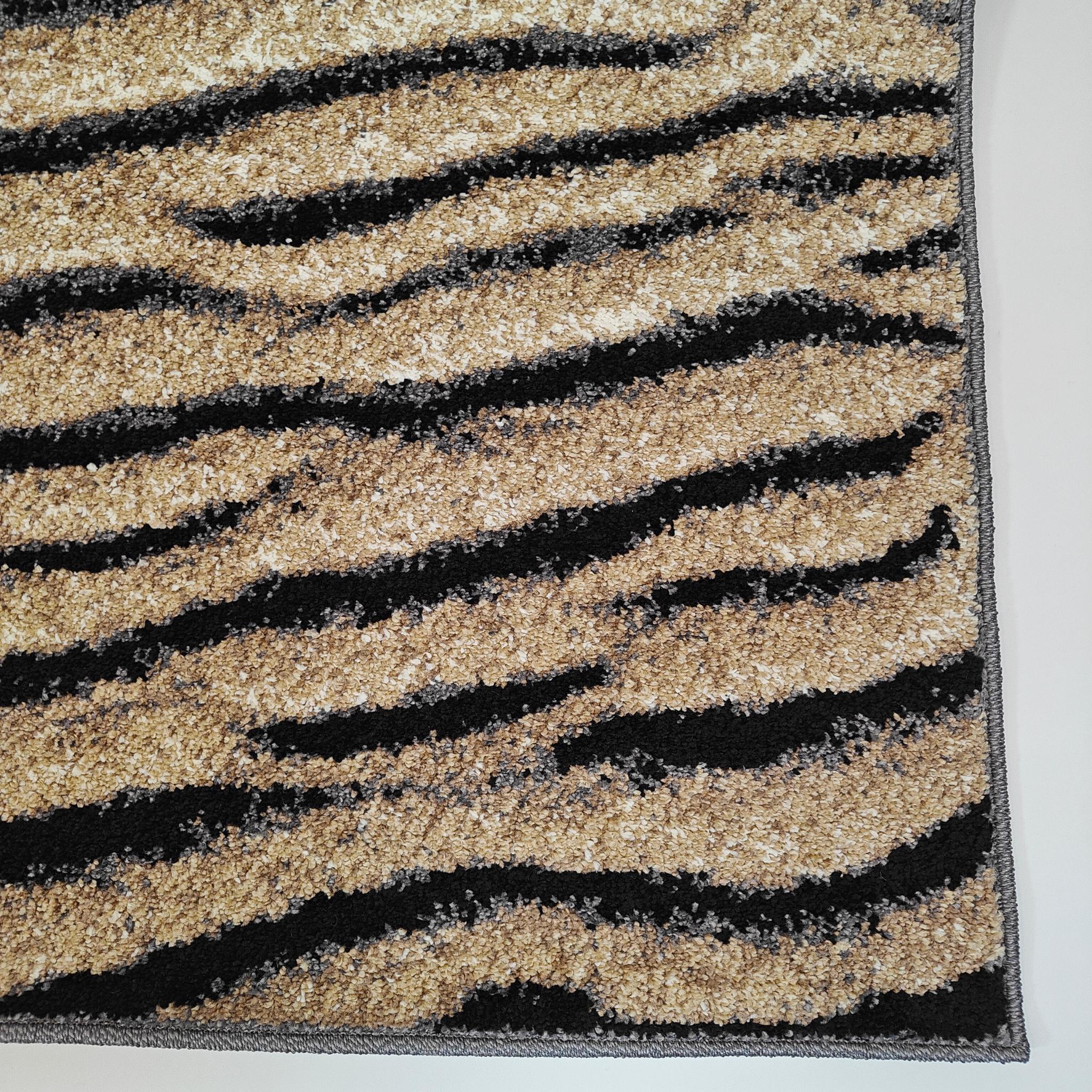 Dyyni Pile rug - beige/black