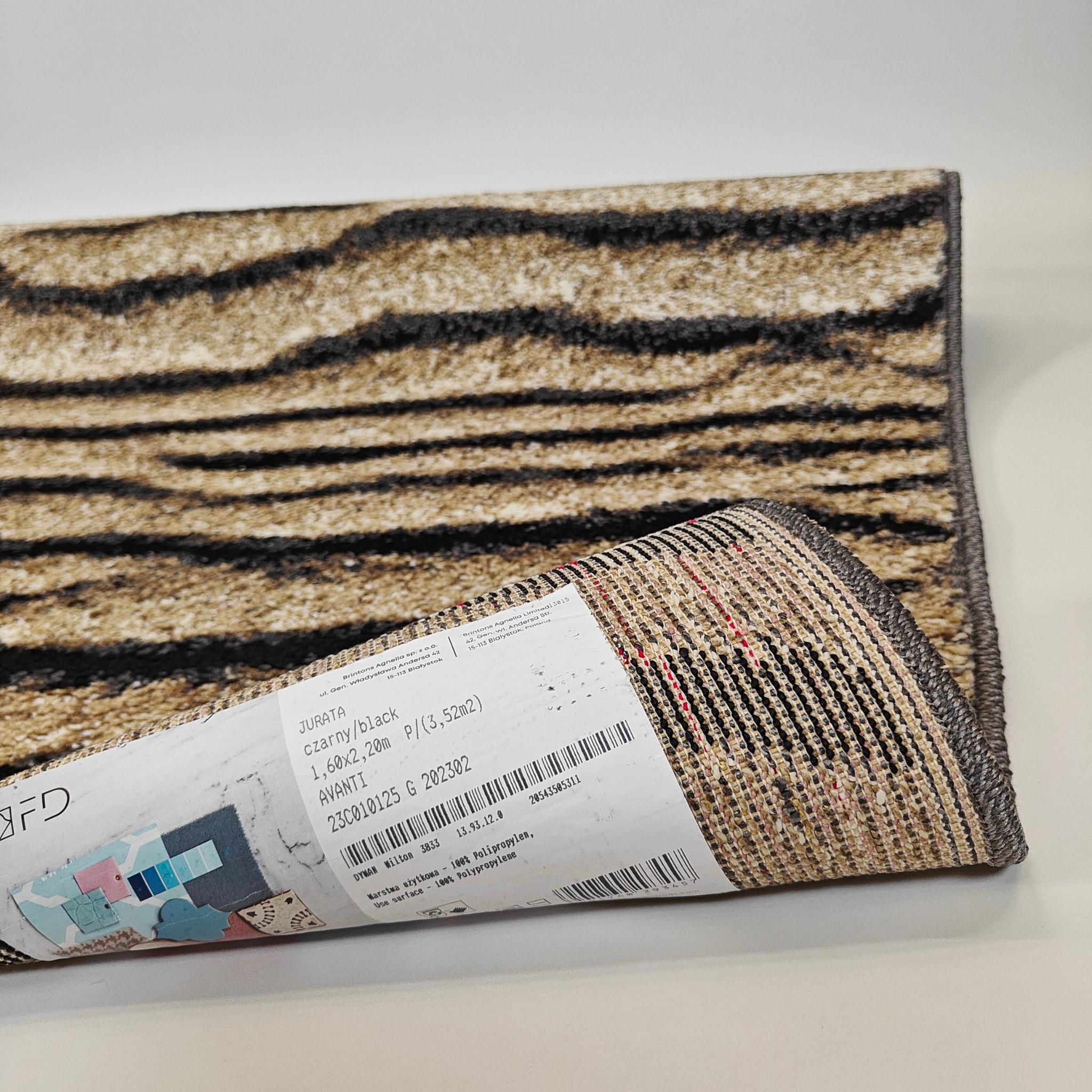 Dyyni Pile rug - beige/black