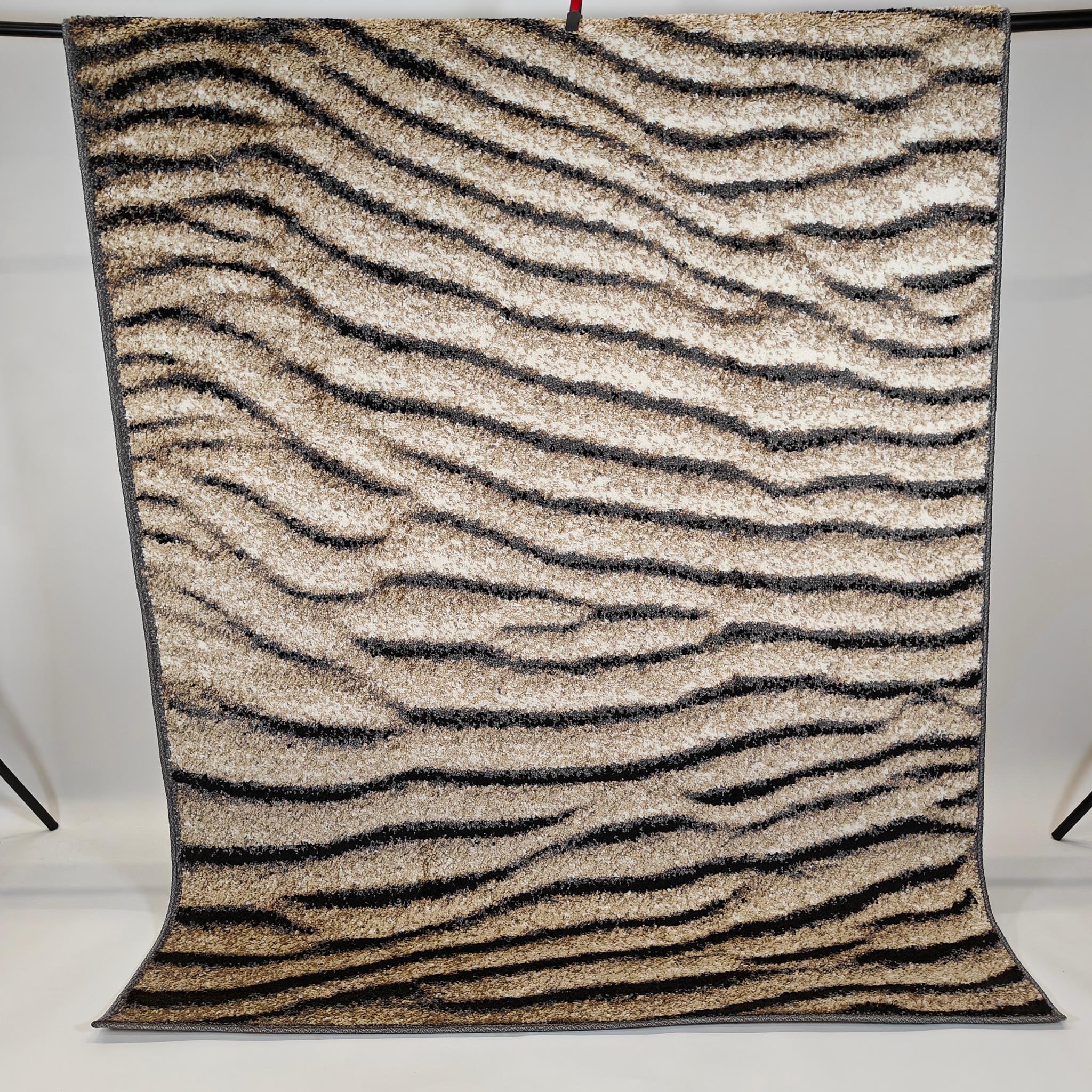 Dyyni Pile rug - beige/black