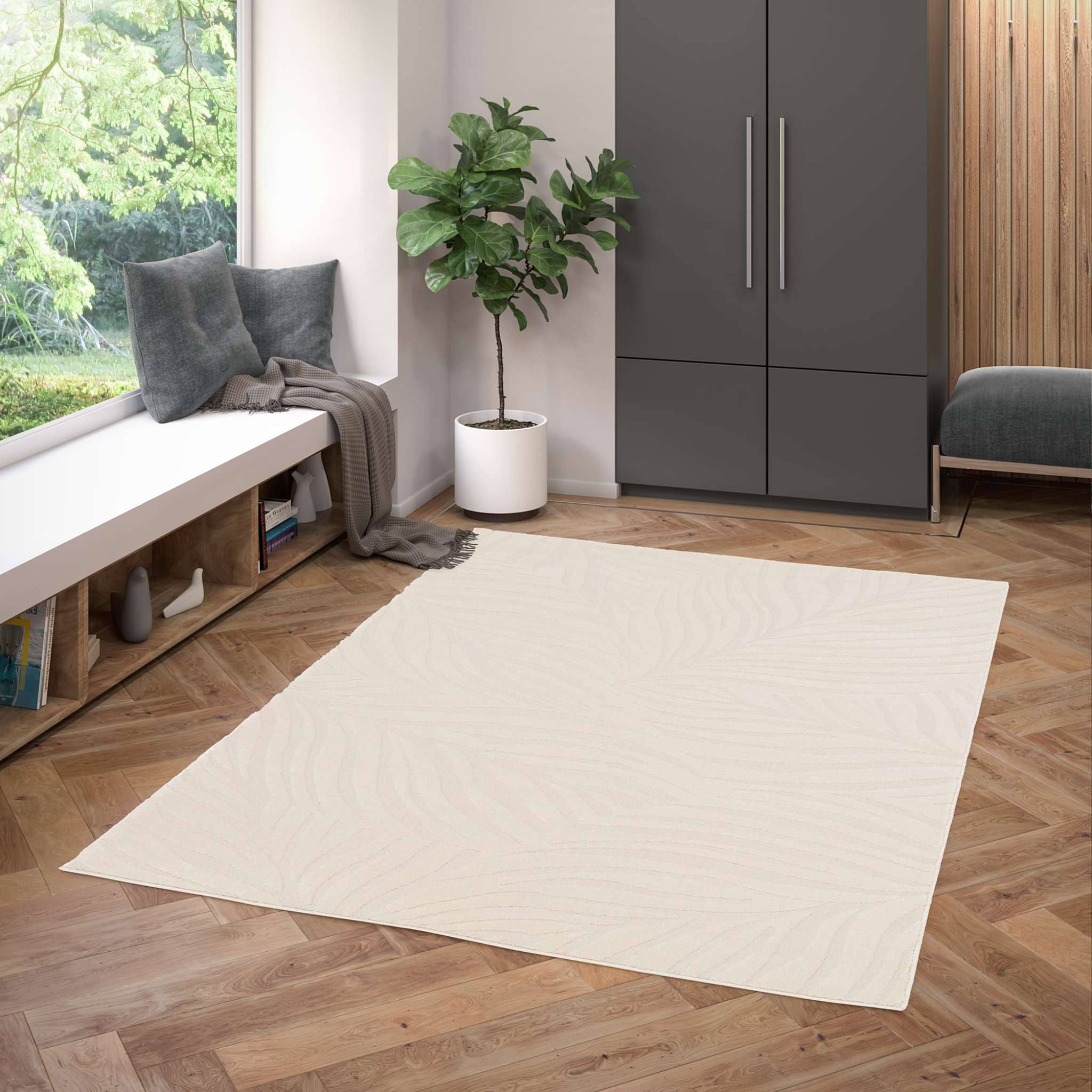 Kaste Pile rug - natural white