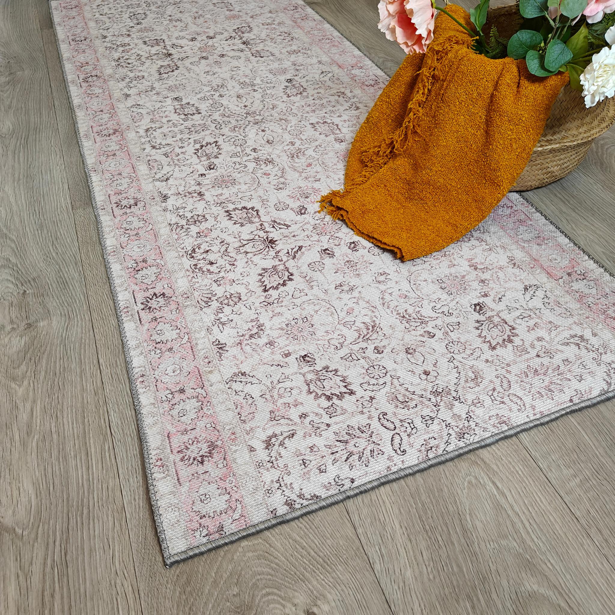 Layla Oriental Rug Roll - pink