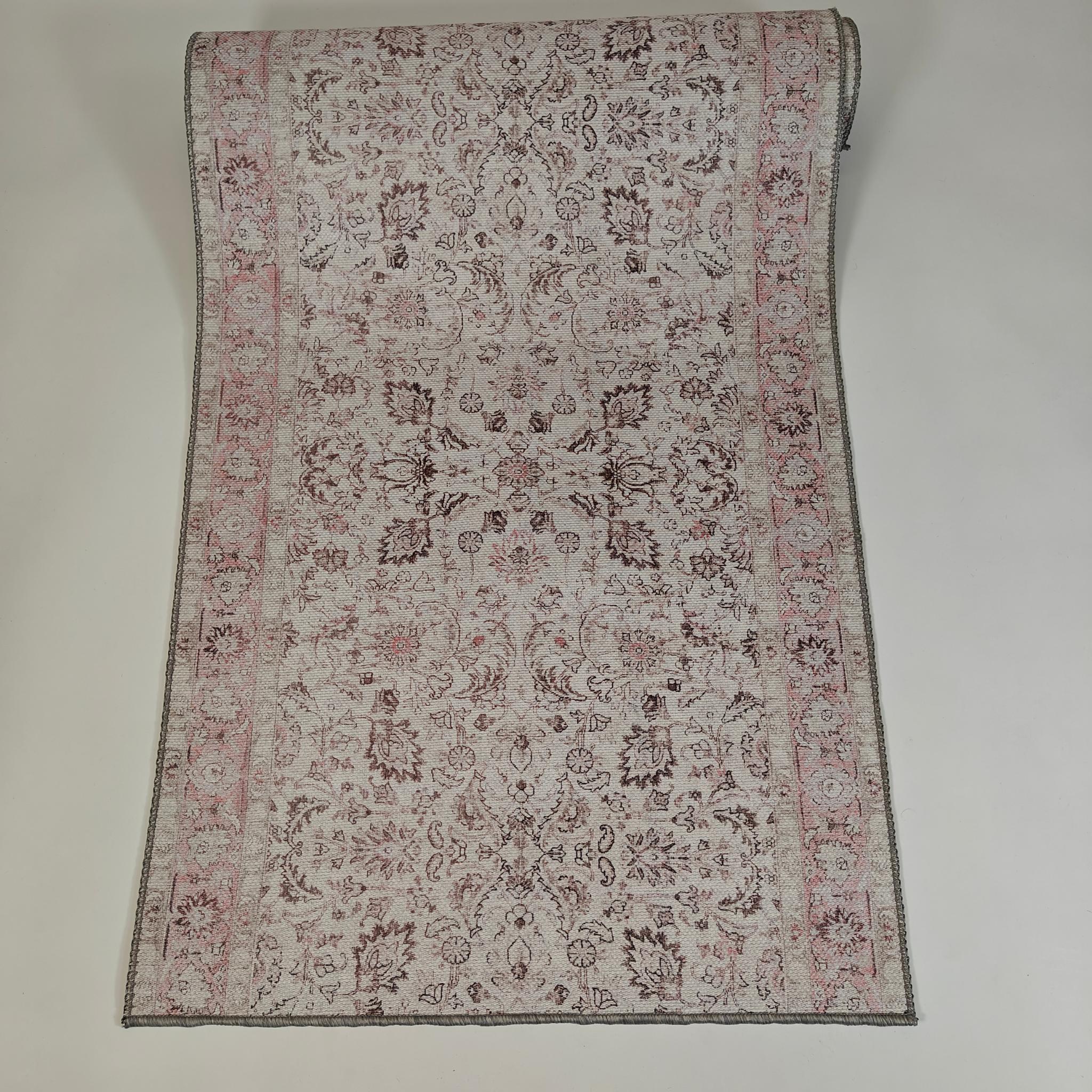 Layla Oriental Rug Roll - pink