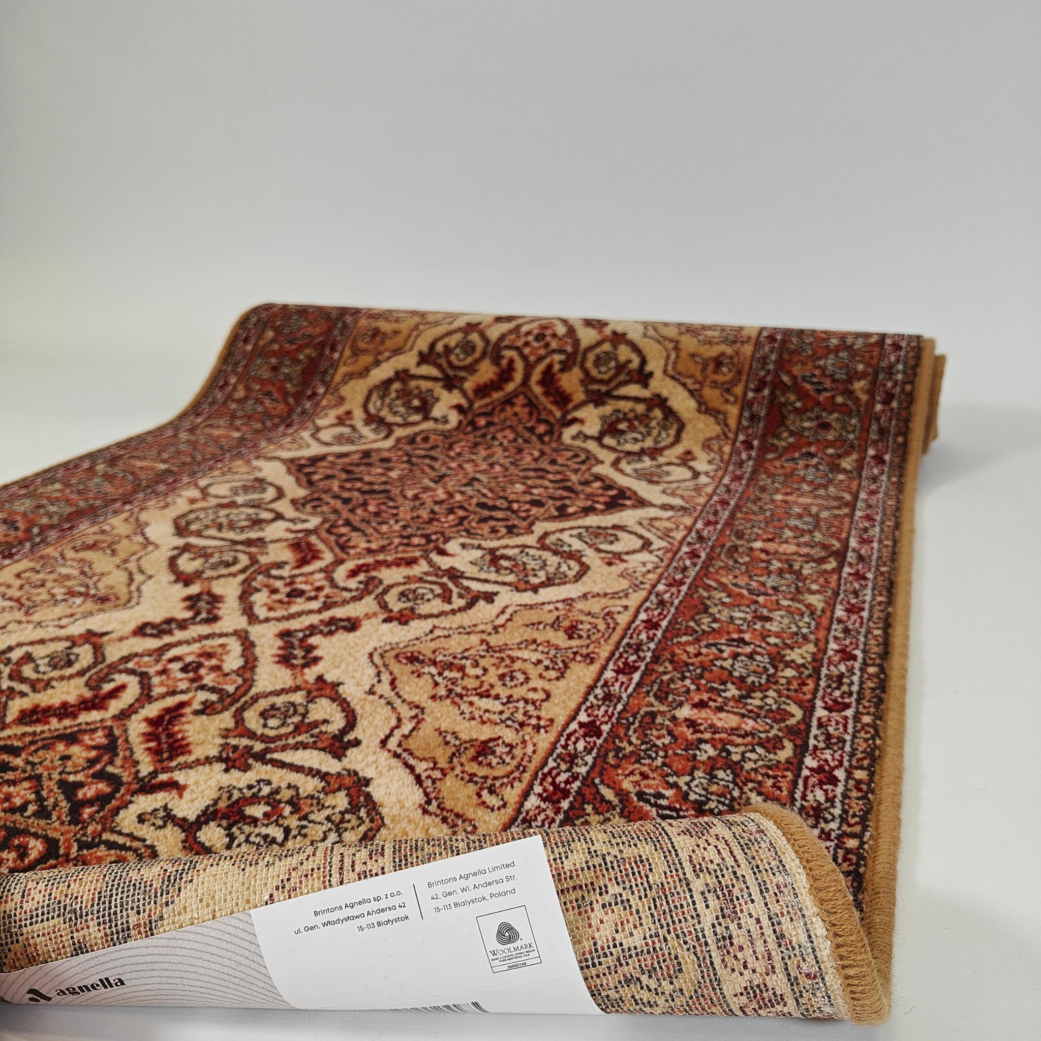 Leyla Oriental Wool rug Roll - Amber