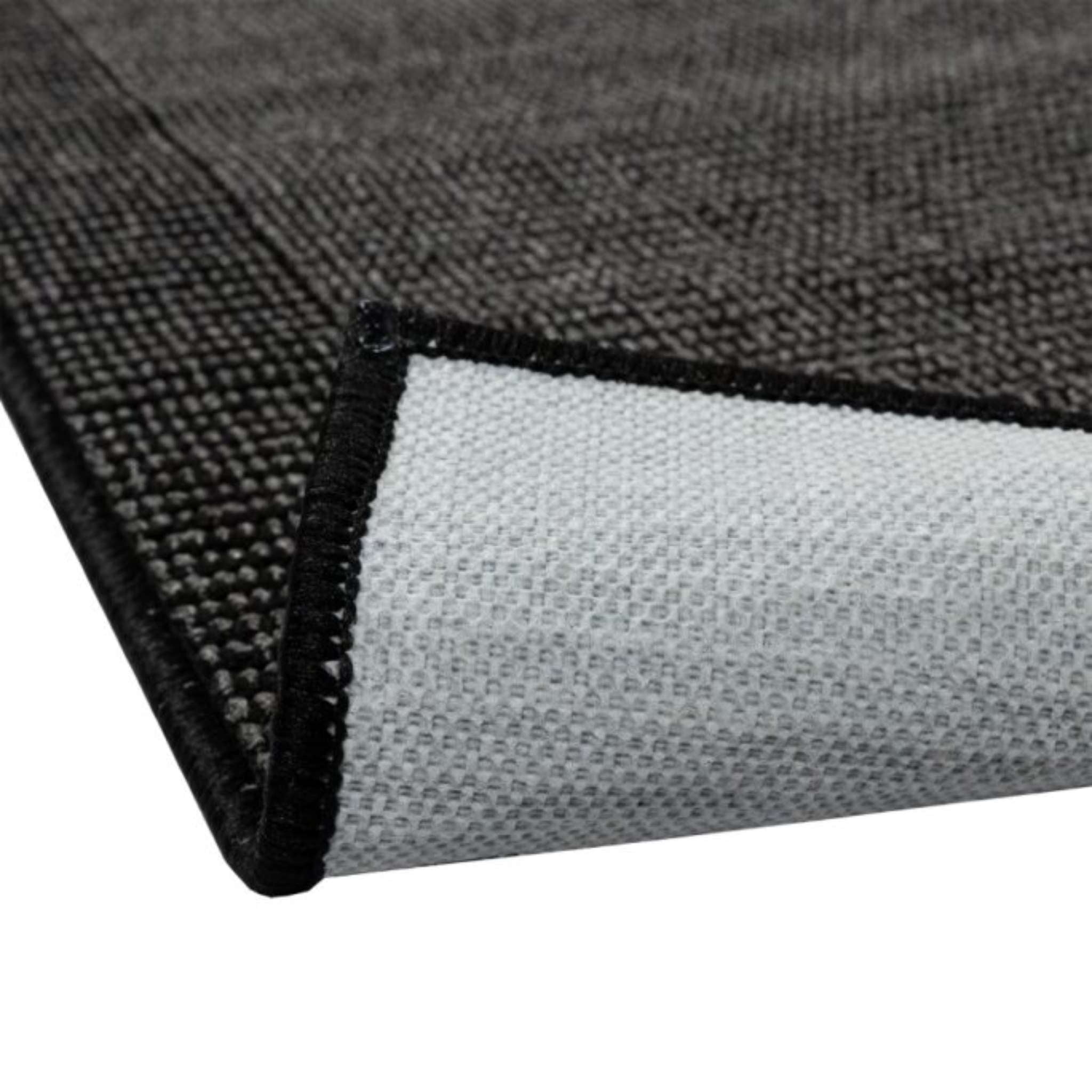 Lino kumipohjainen matto - Musta