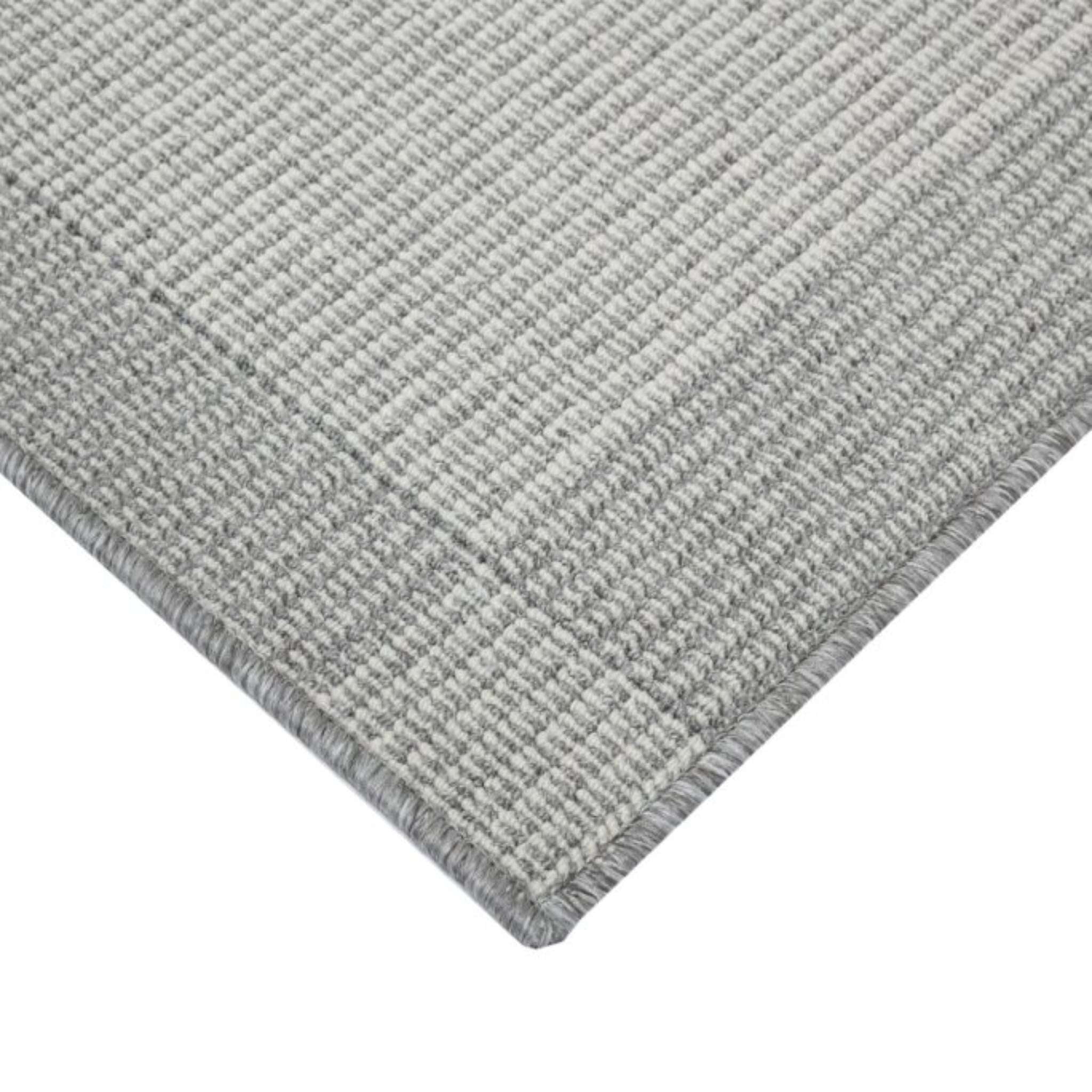 Lino rubber backed rug - Light gray
