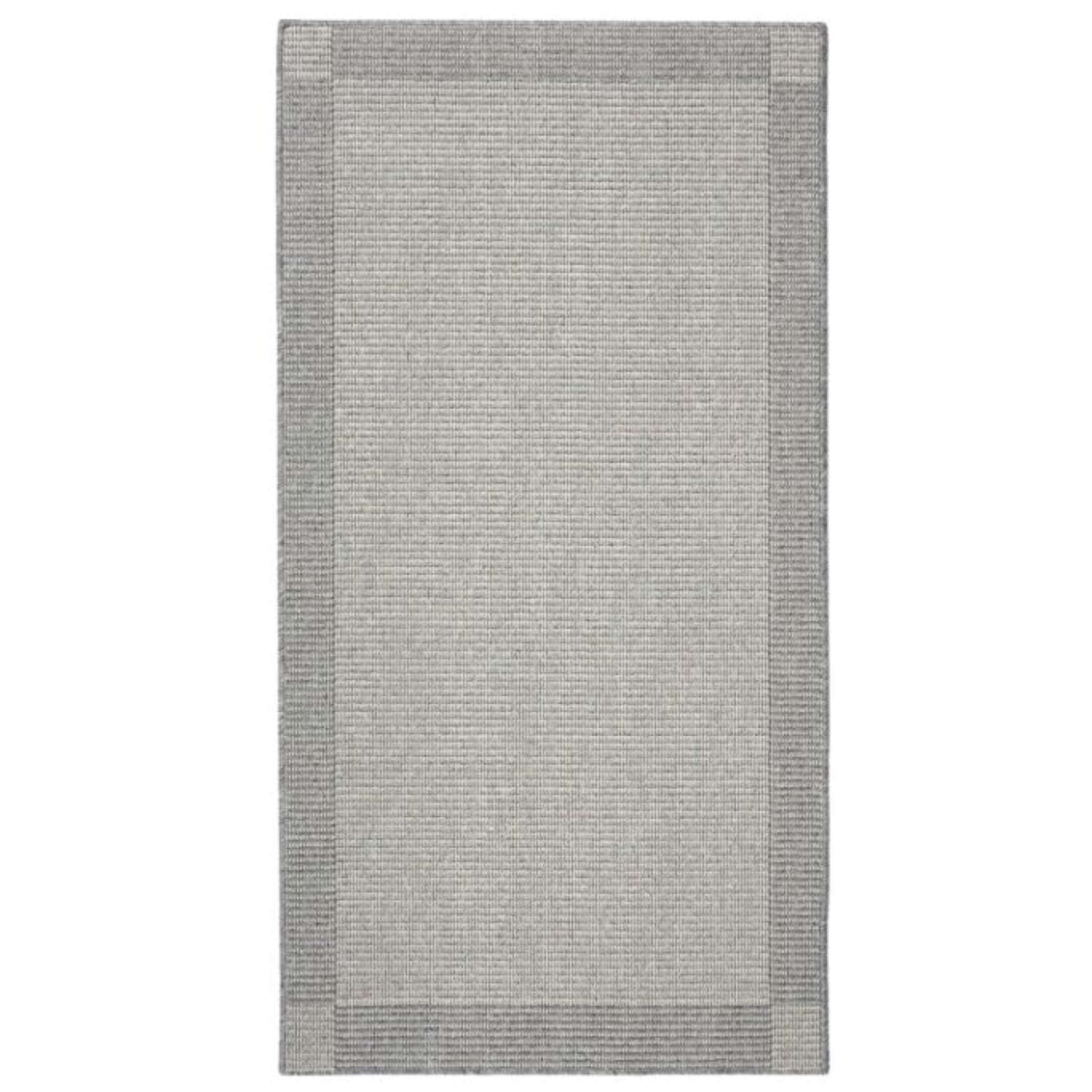 Lino rubber backed rug - Light gray