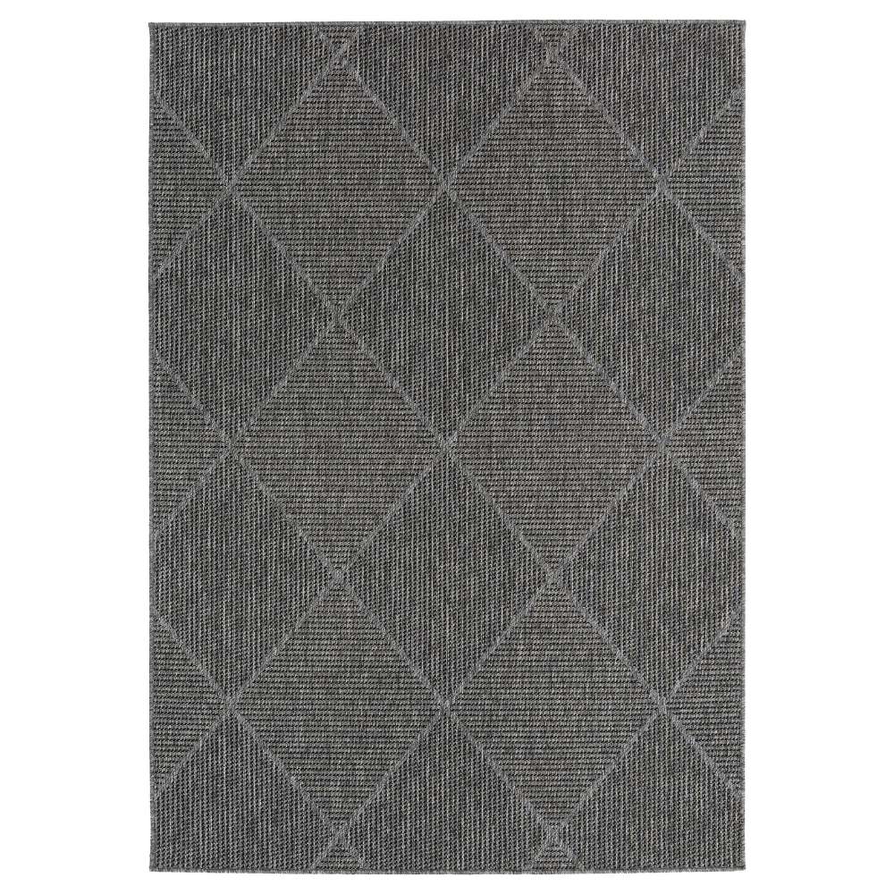 Loimu sileäksi kudottu matto - harmaa.