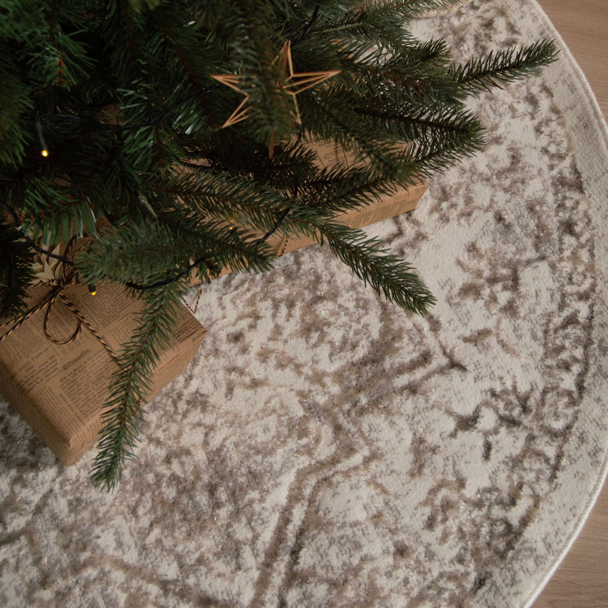 Luna Oriental Pile rug - white-beige