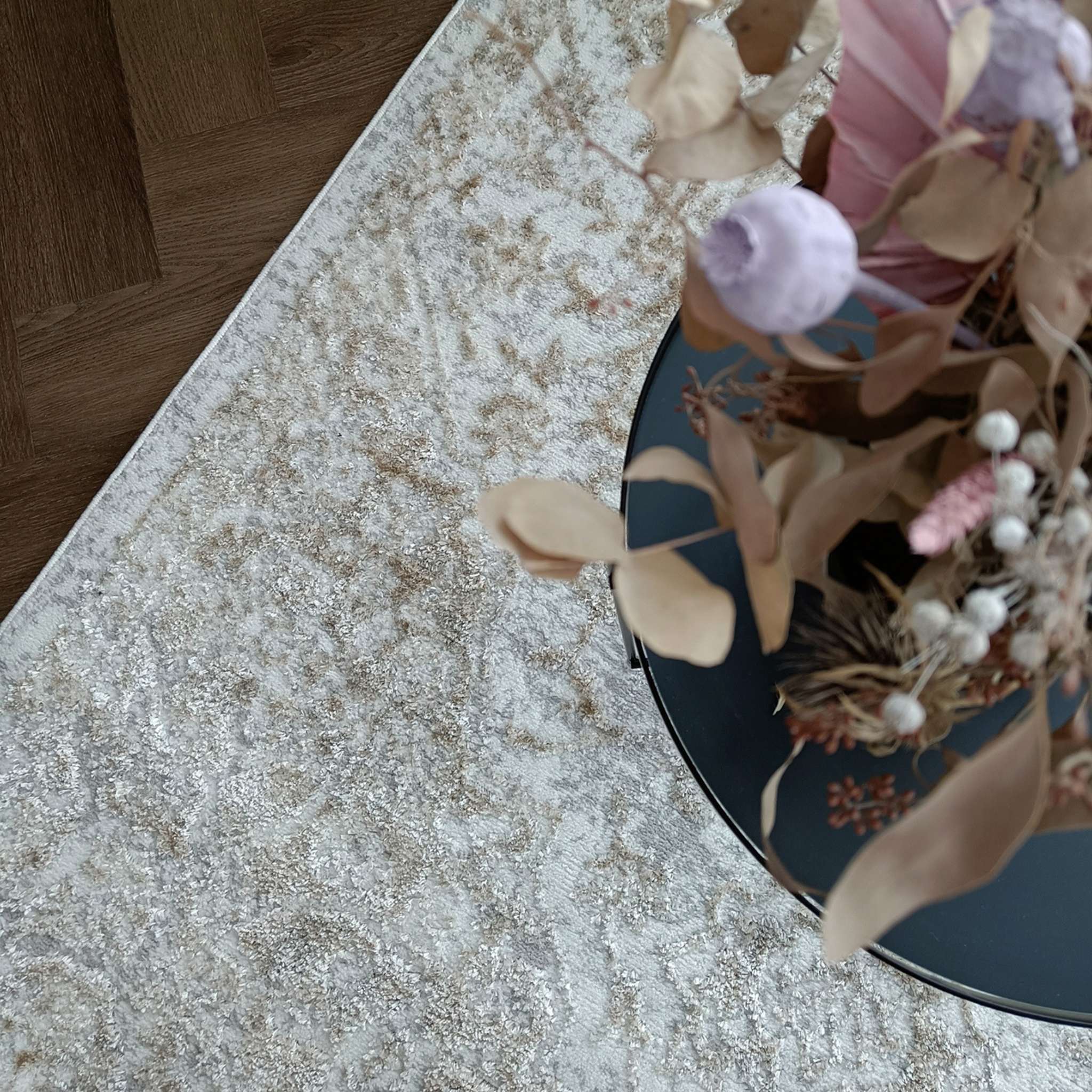 Luna Oriental Pile rug - white-beige