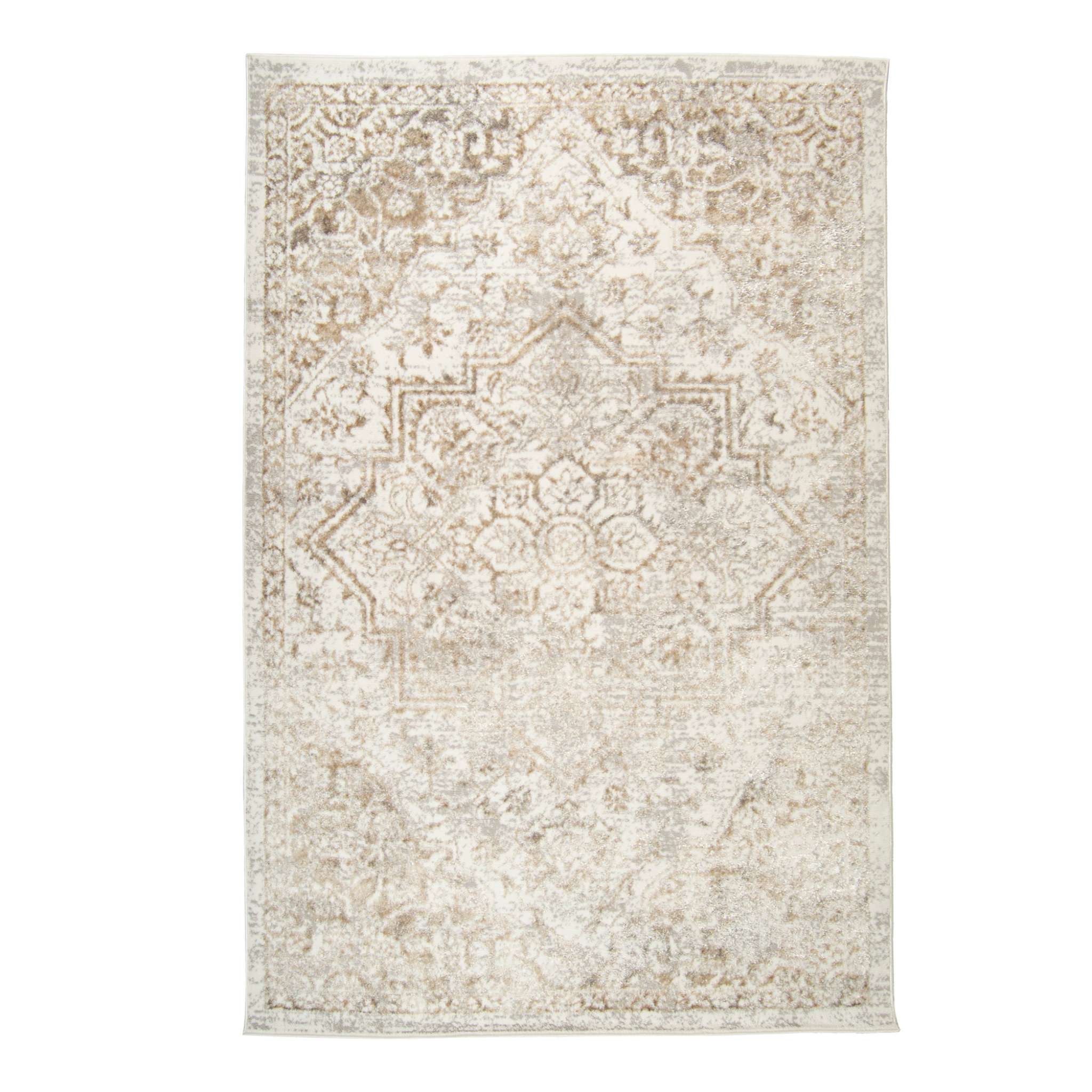 Luna Oriental Pile rug - white-beige