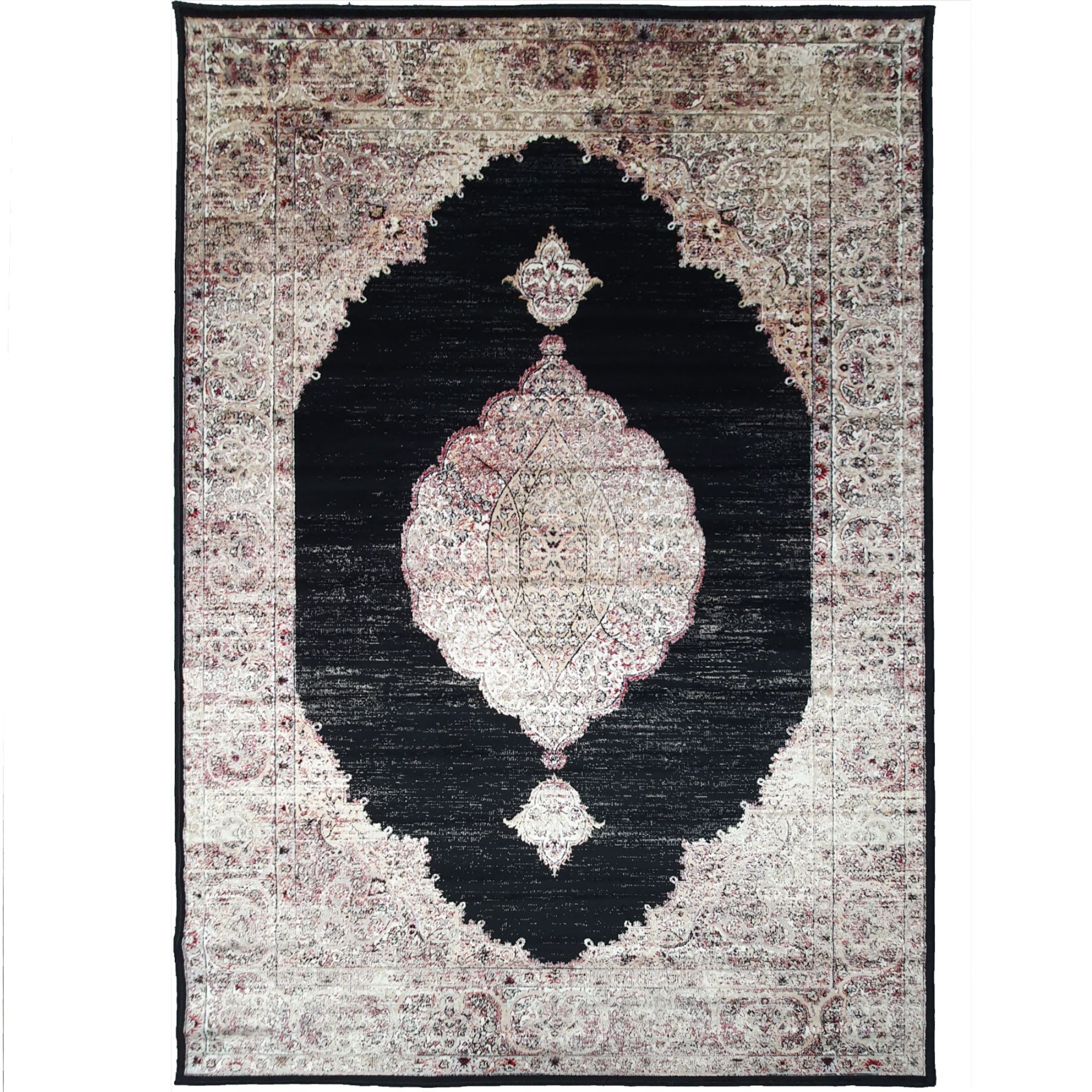 Madelyn viskoosimatto mustana