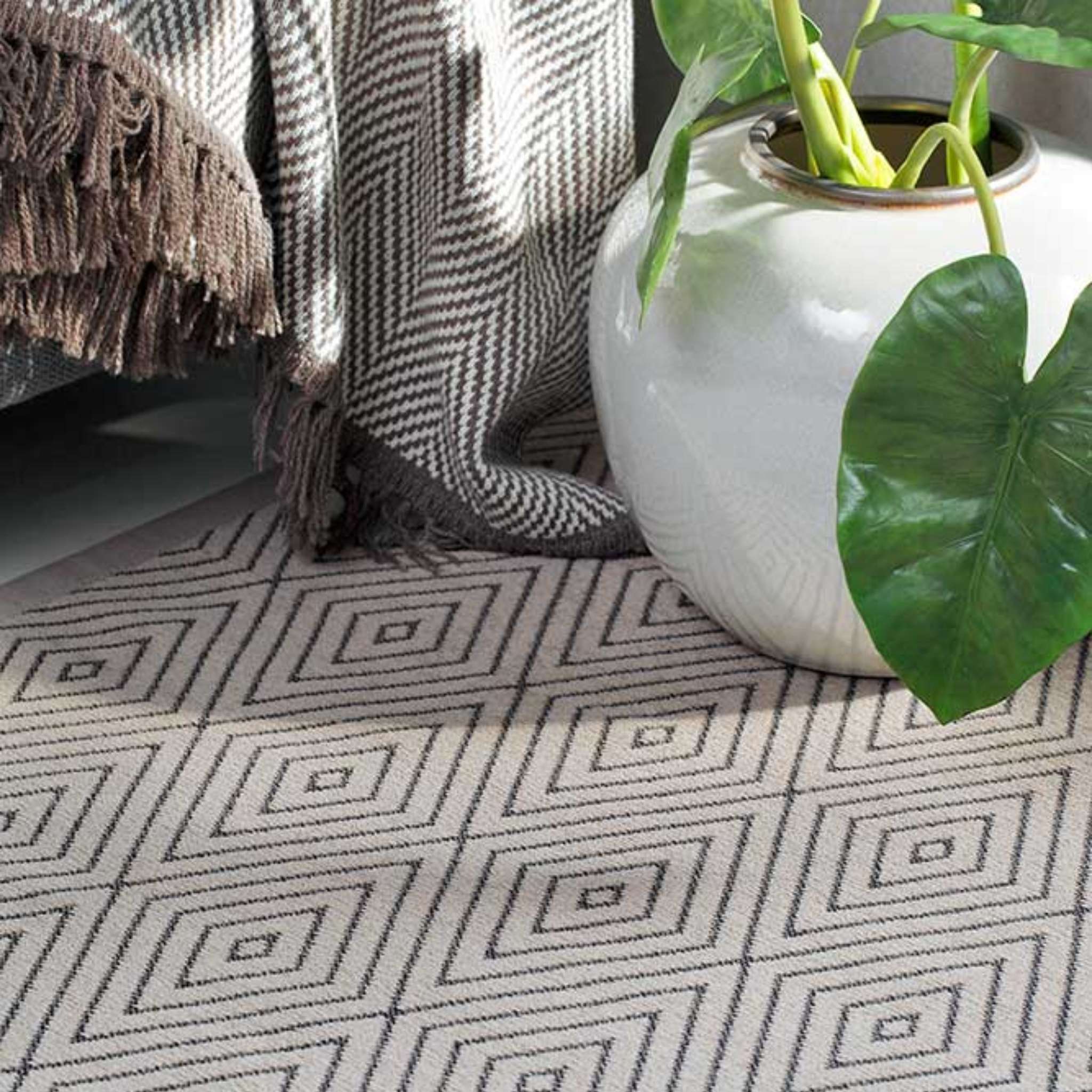 Narma KUNINGA double-sided Cotton rug - Beige