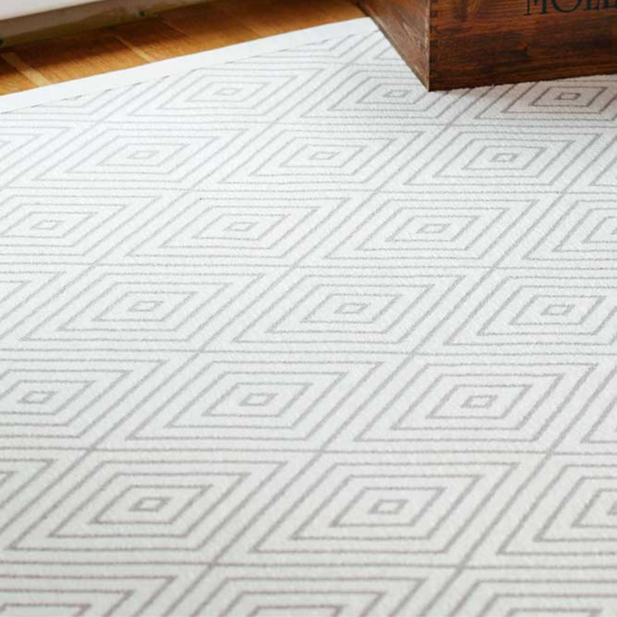 Narma KUNINGA double-sided Cotton rug - White