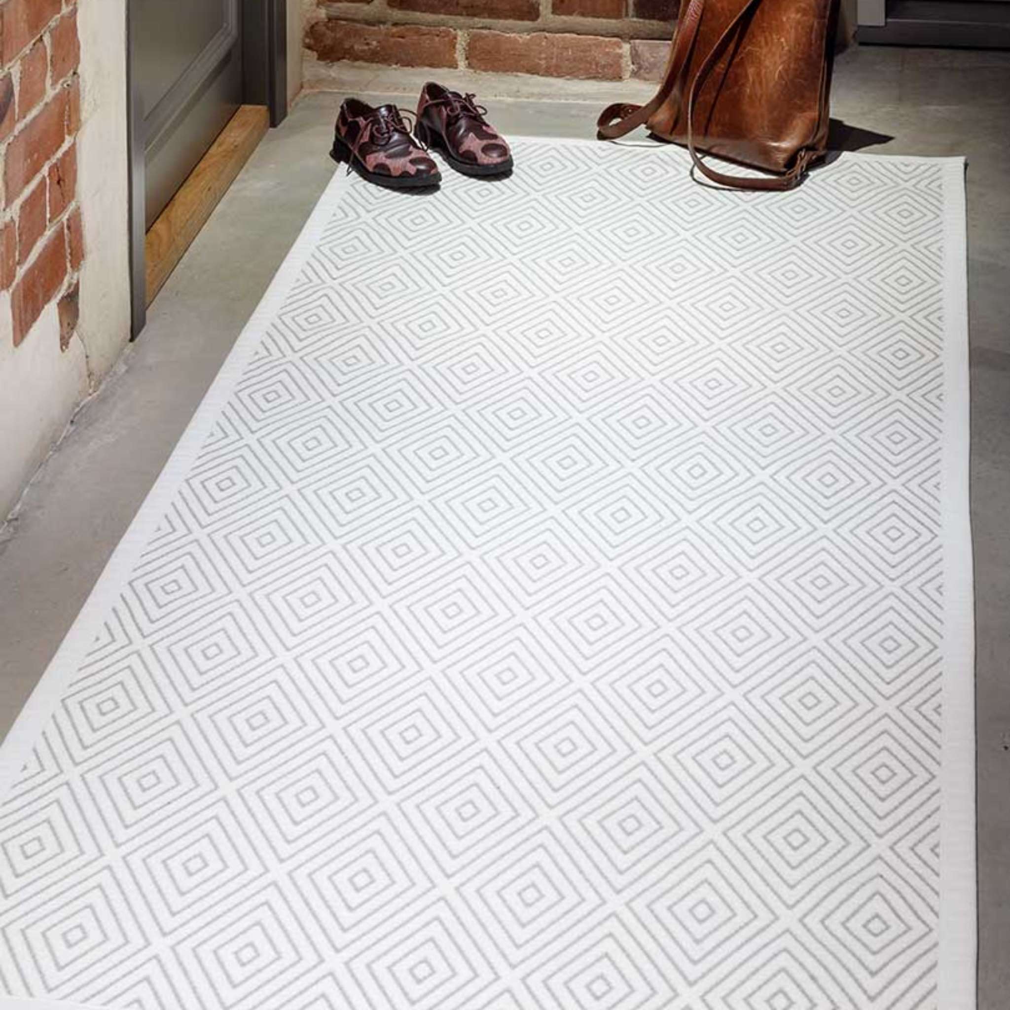 Narma KUNINGA double-sided Cotton rug - White