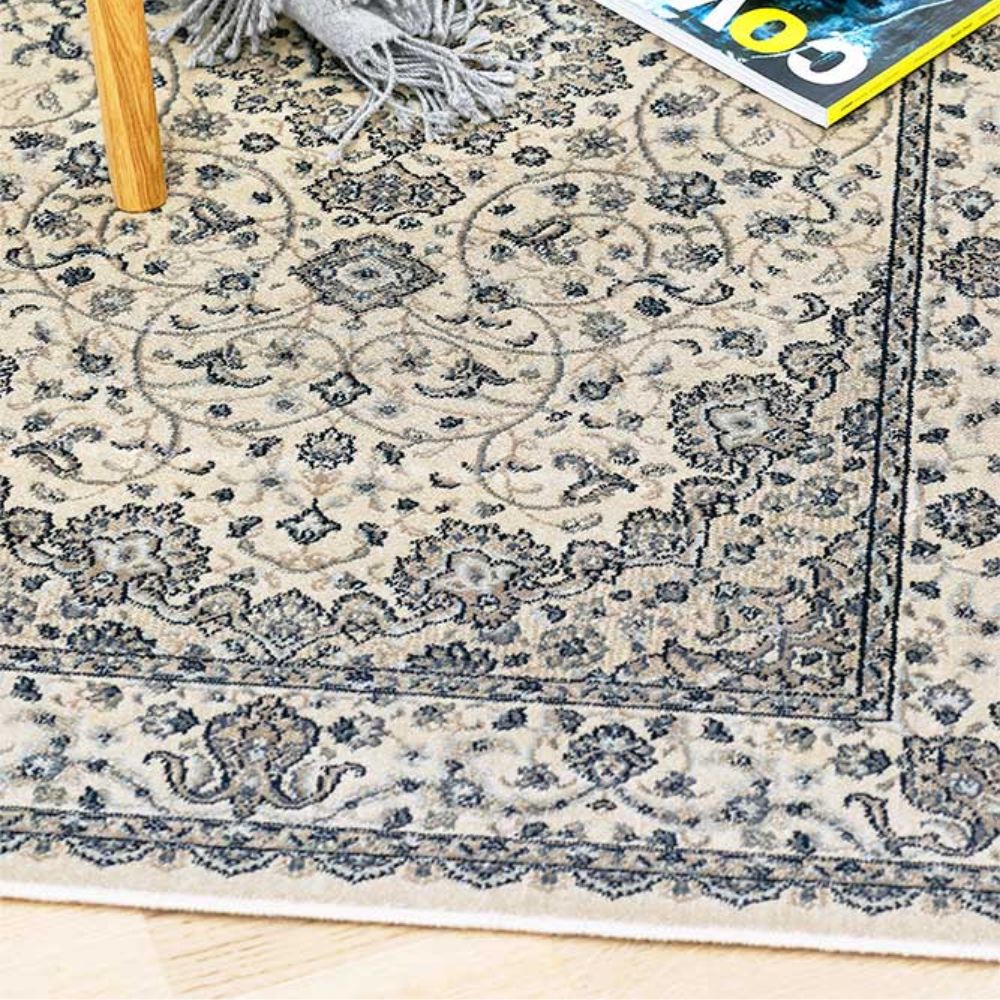 Narma FATIMA viskoosimatto - beige/sininen