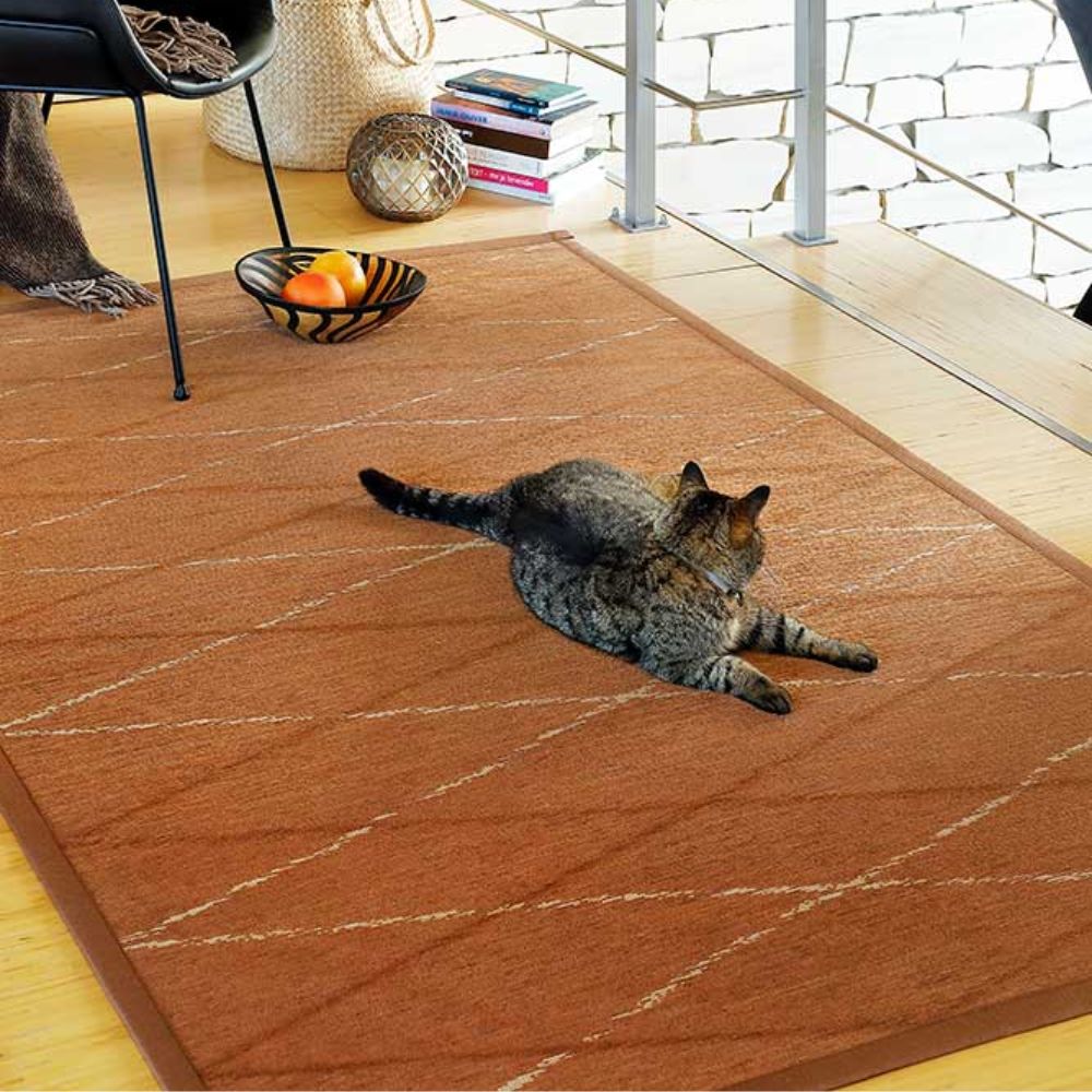 Narma KAURI double-sided Cotton rug - dark brown