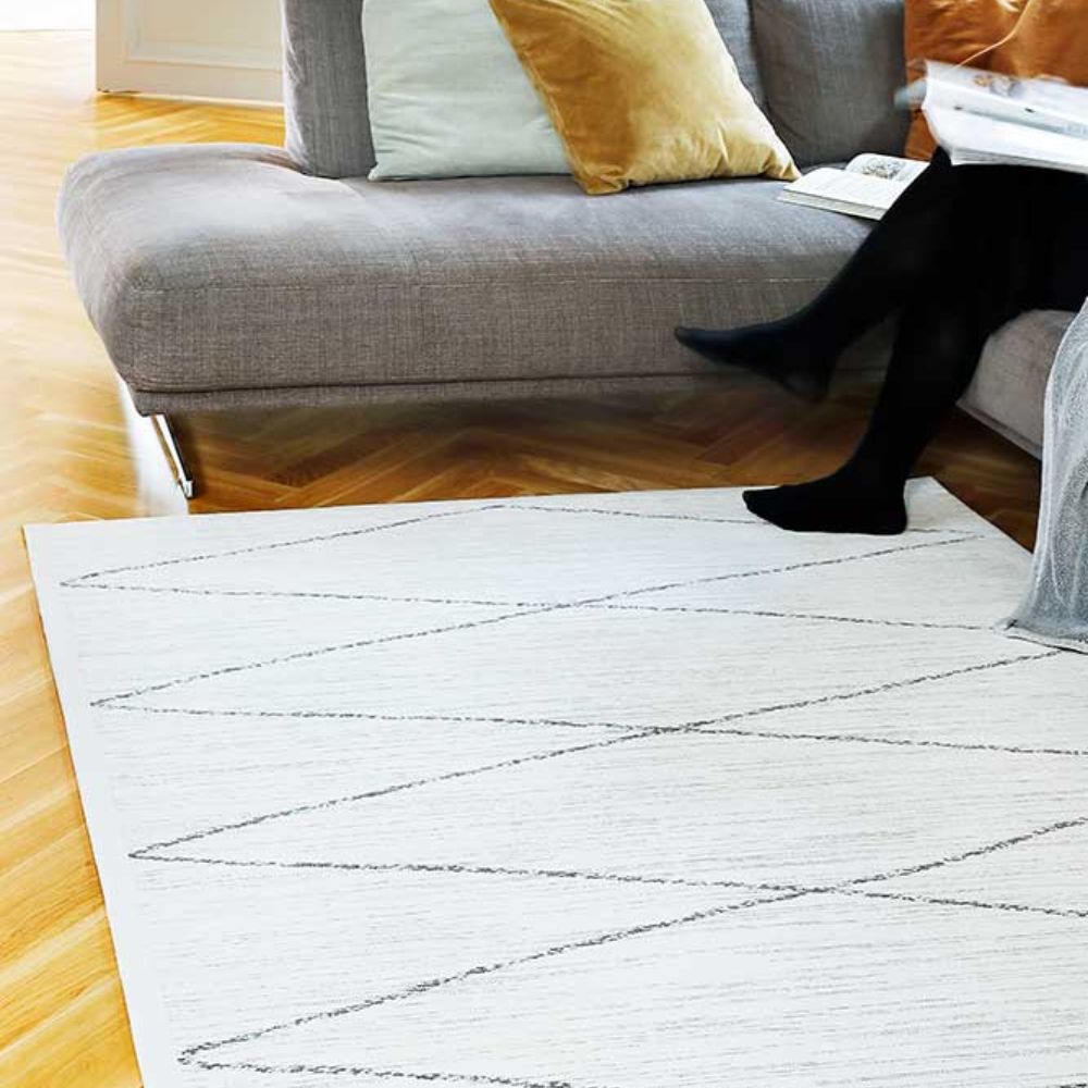 Narma KAURI double-sided Cotton rug - white