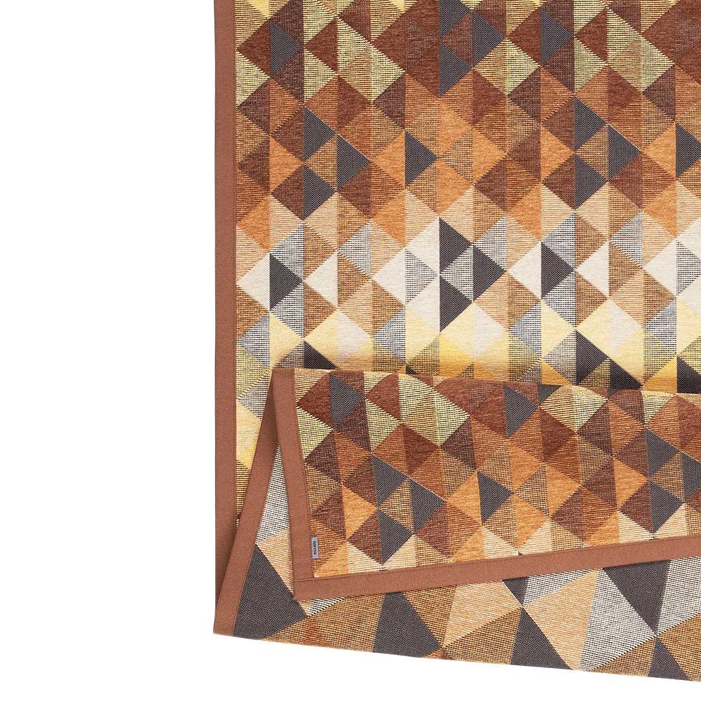 Narma KIVA double-sided Cotton rug - beige/dark brown