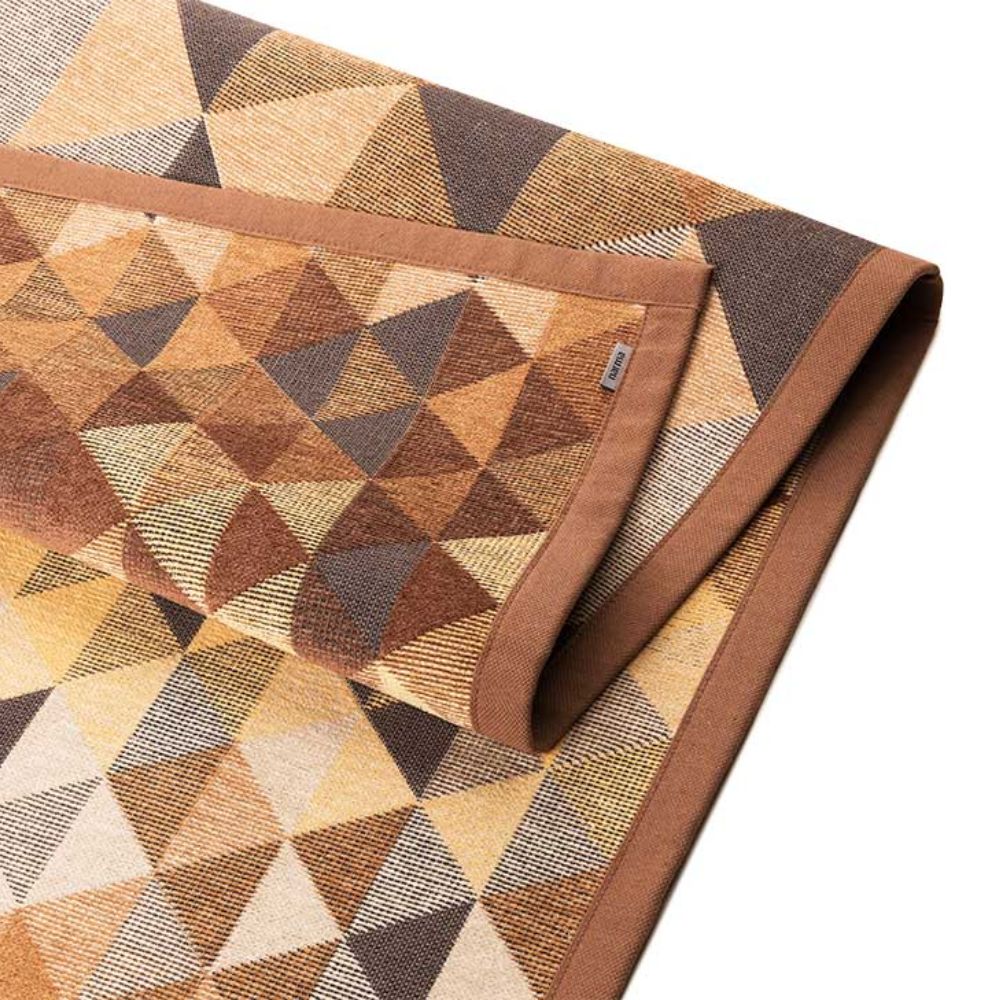 Narma KIVA double-sided Cotton rug - beige/dark brown