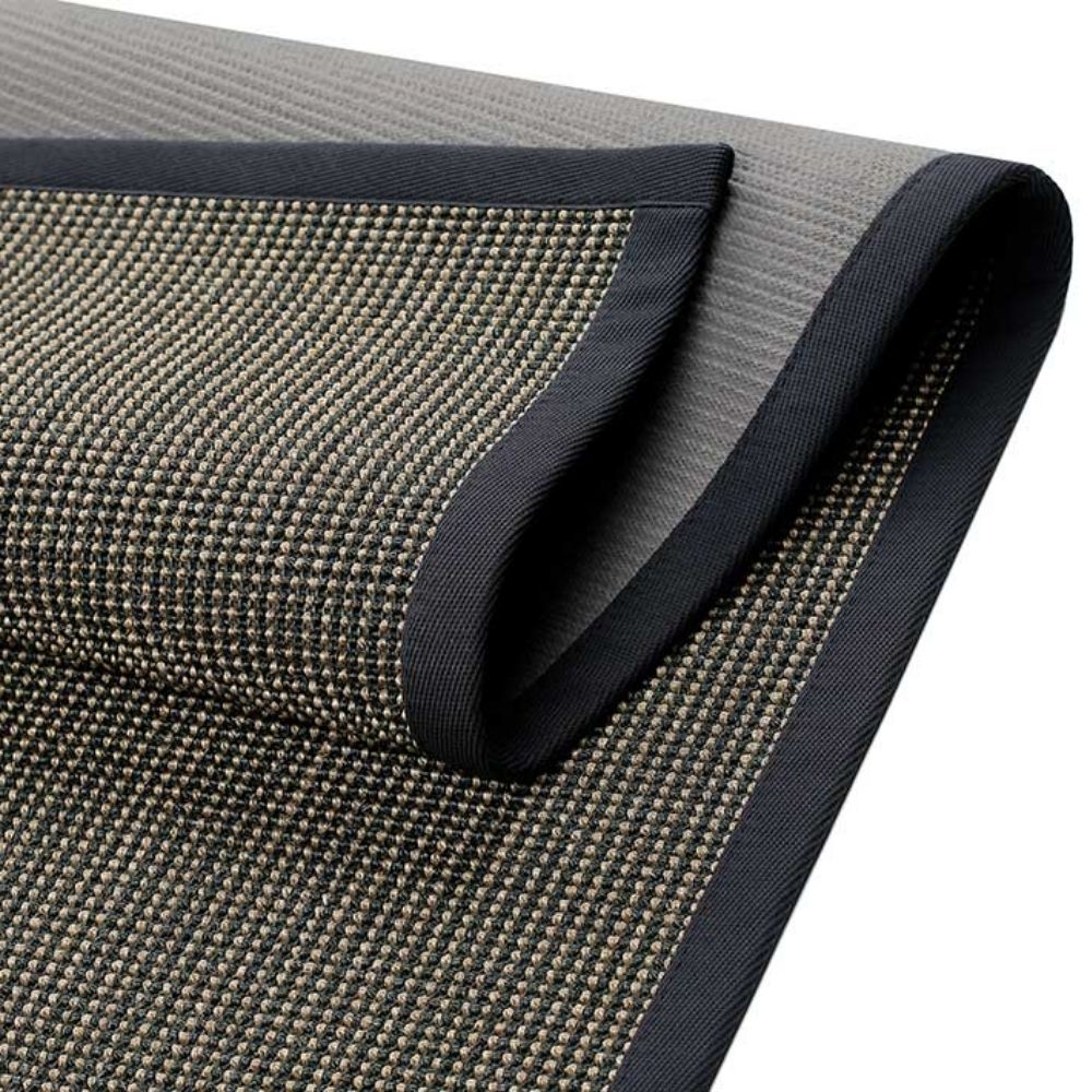 Narma Livos Sisal Rug, Custom Size - black/brown