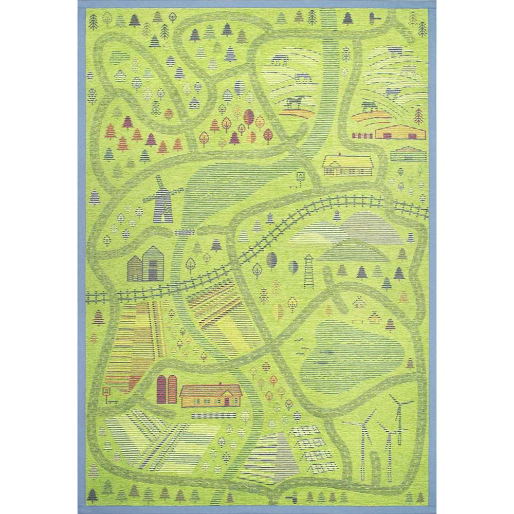 Narma ÜLEJÕE kaksipuolinen puuvillamatto - sininen/vihreä