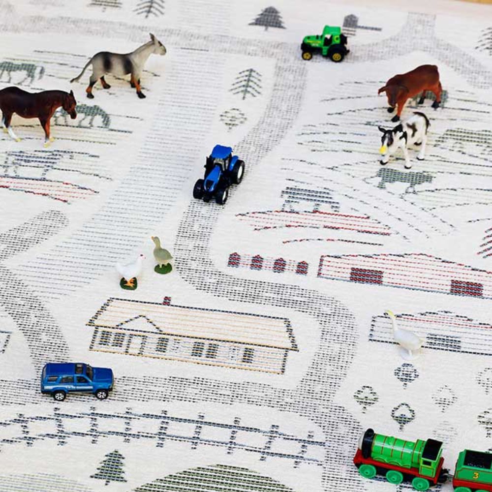 Narma ÜLEJÕE kaksipuolinen puuvillamatto - valkoinen