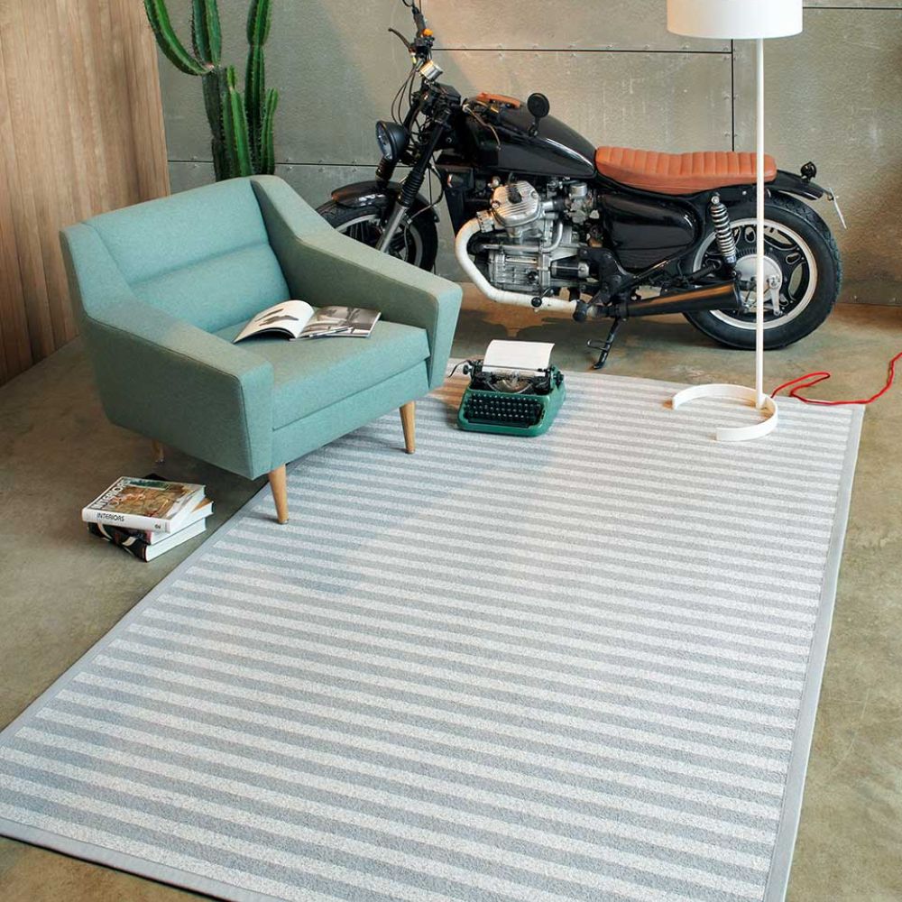 Narma VIKI double-sided Cotton rug - silver