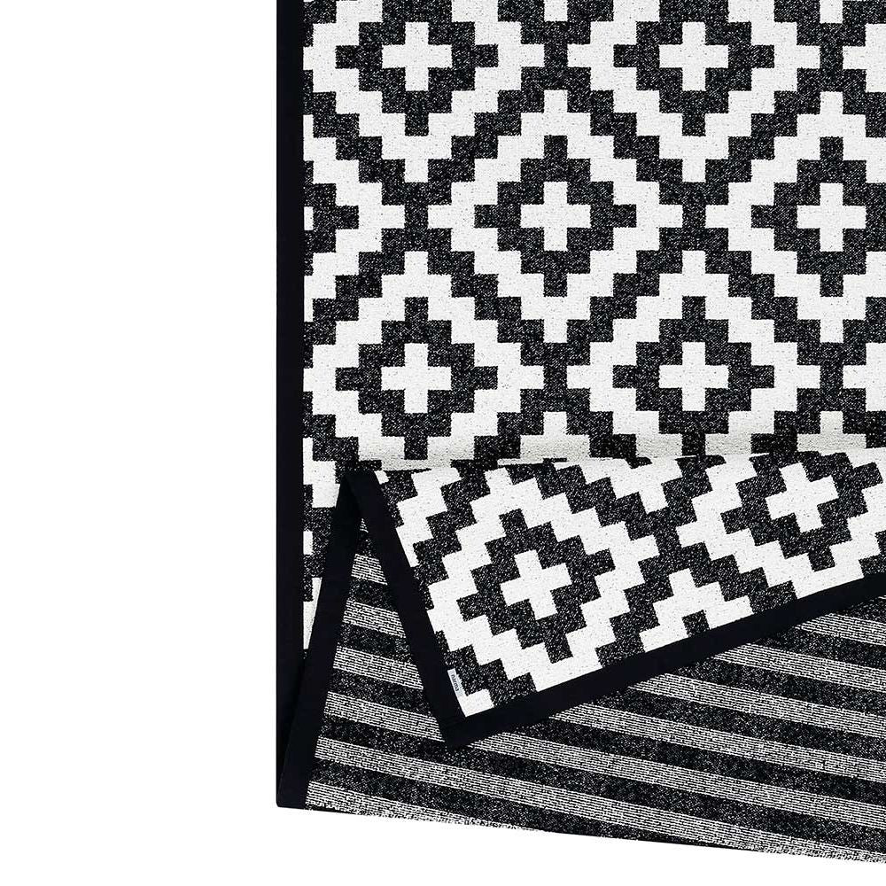 Narma VIKI double-sided Cotton rug - black