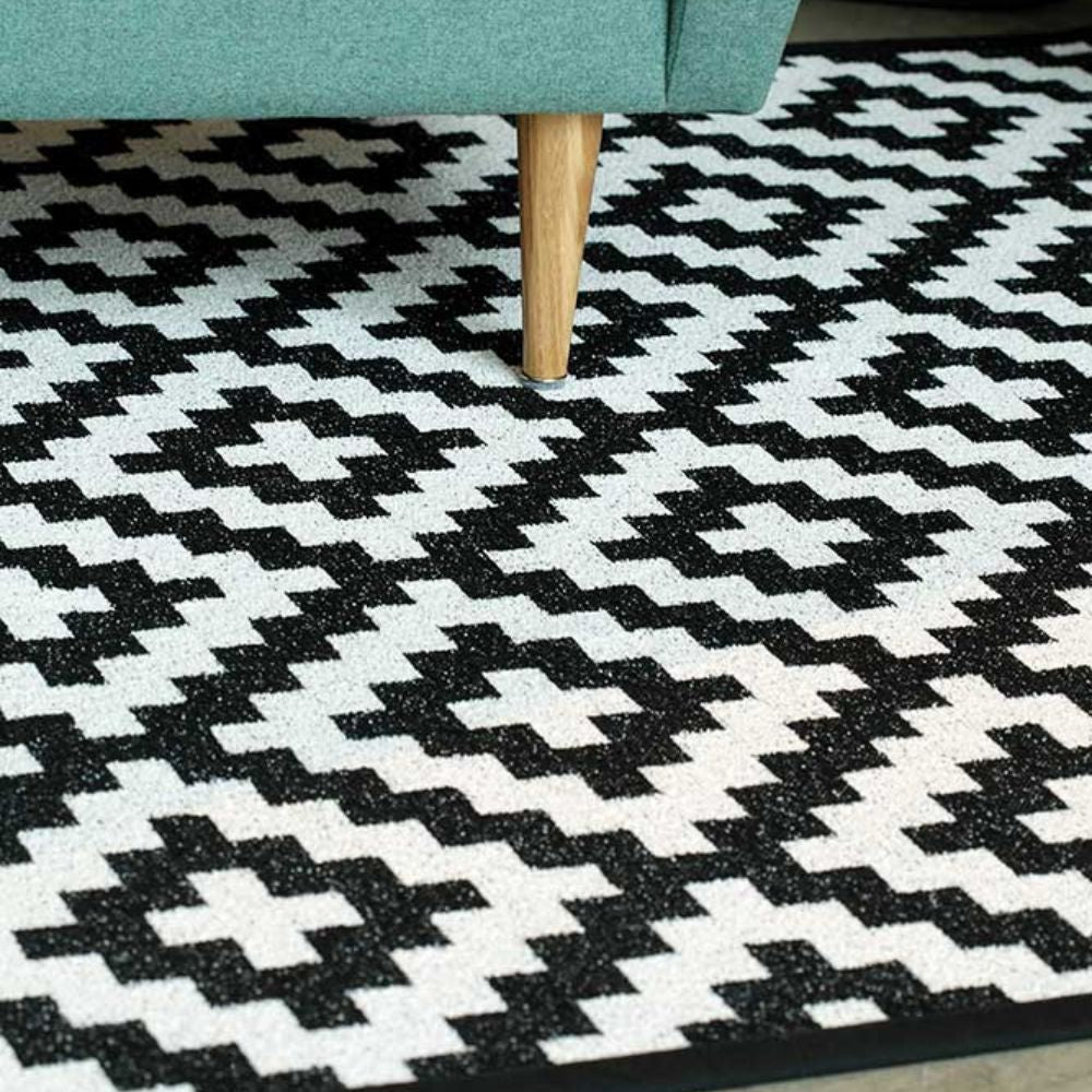 Narma VIKI double-sided Cotton rug - black