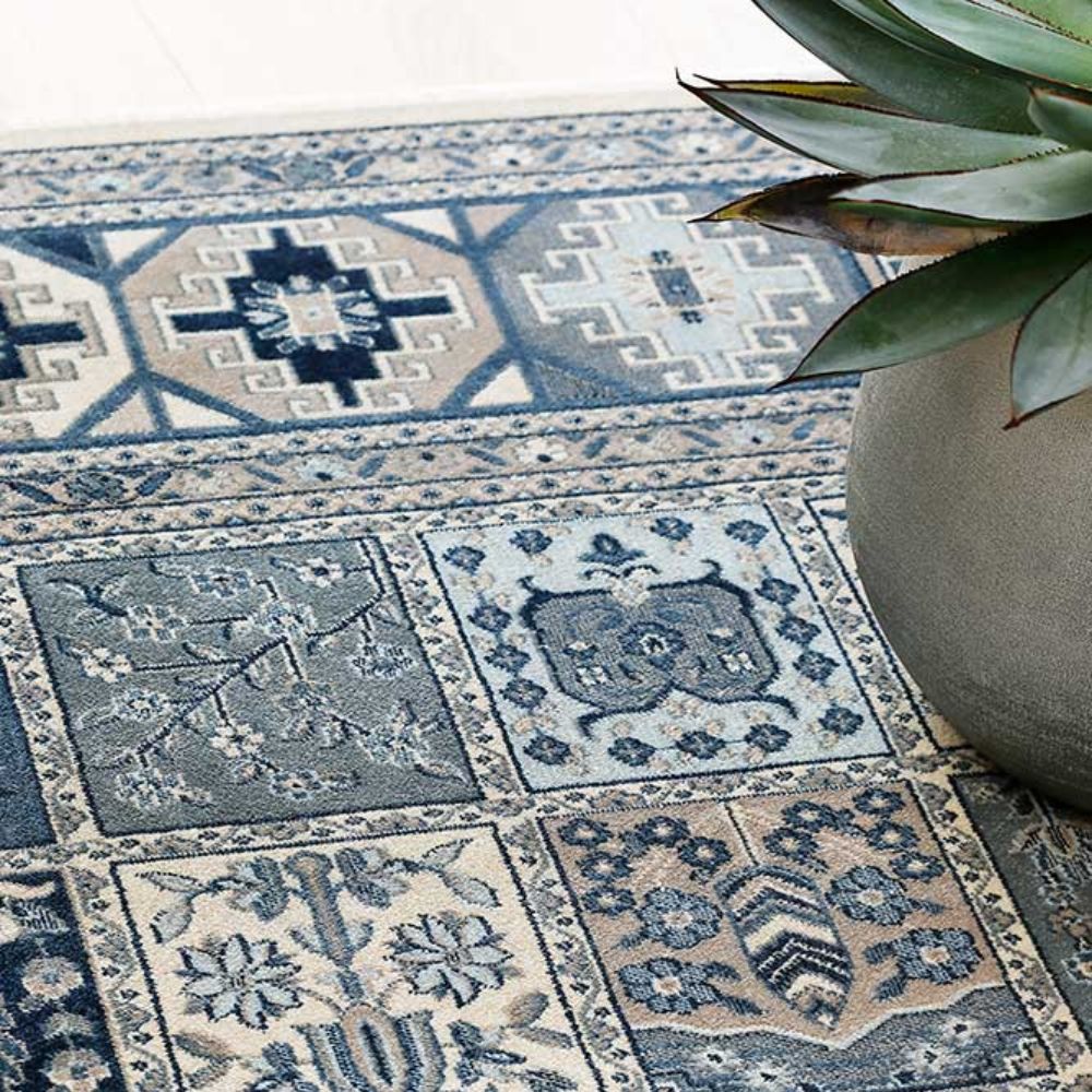 Narma ZAHRA viskoosimatto - beige/sininen