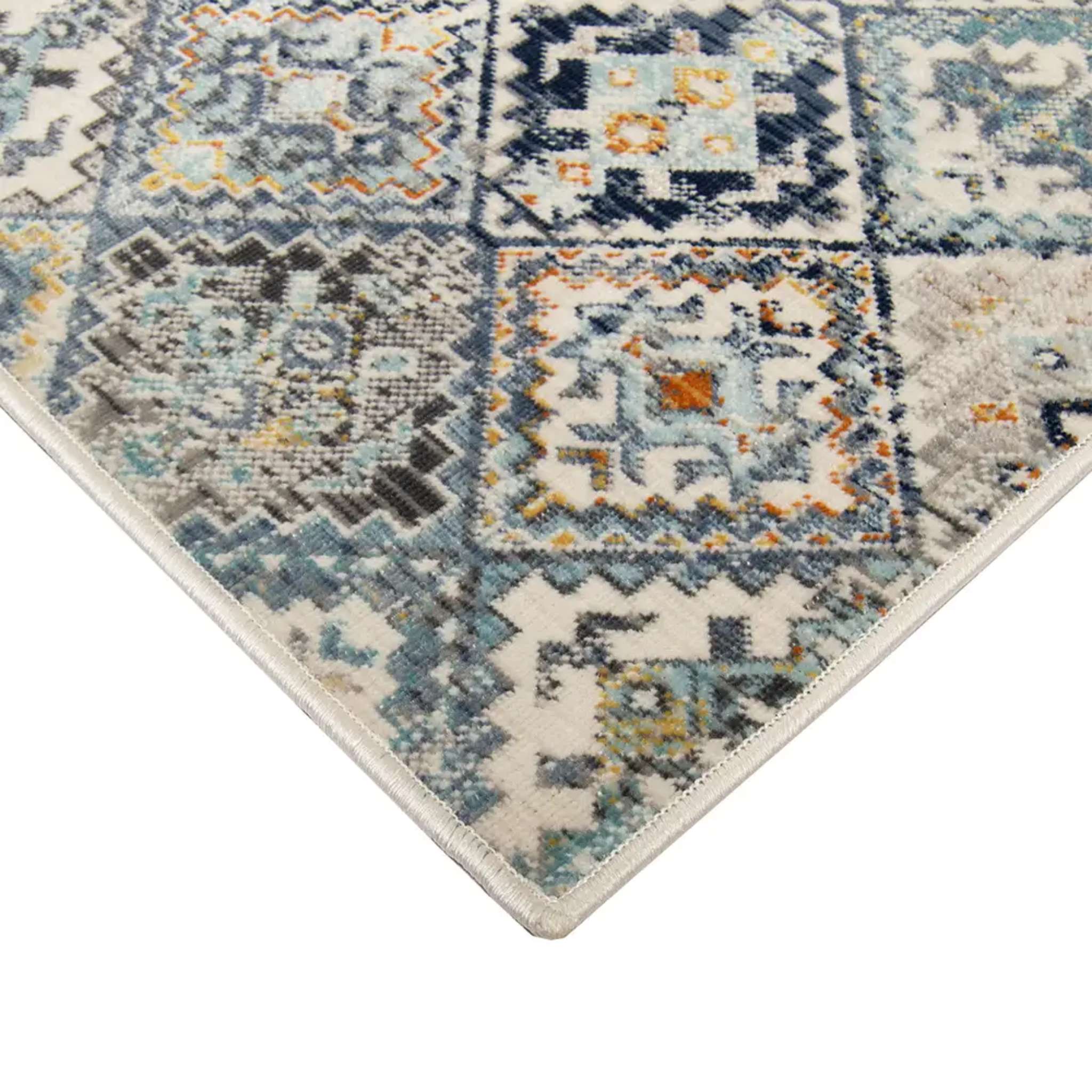 Nimar Oriental Rug Roll - blue