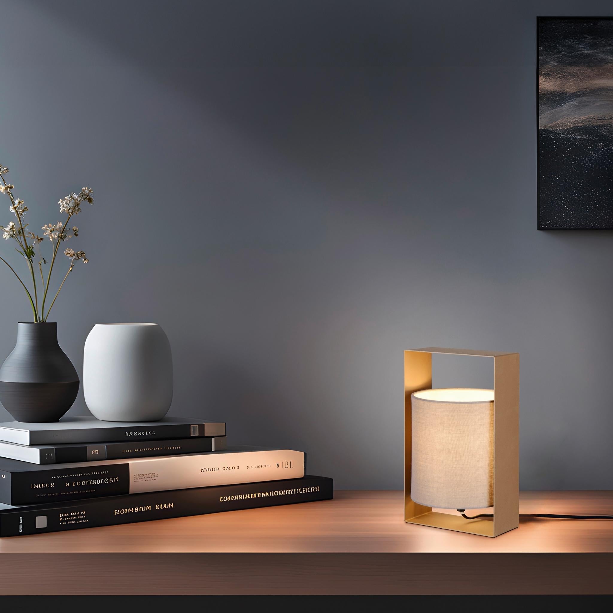 TRIO Pail table lamp - coffee brown