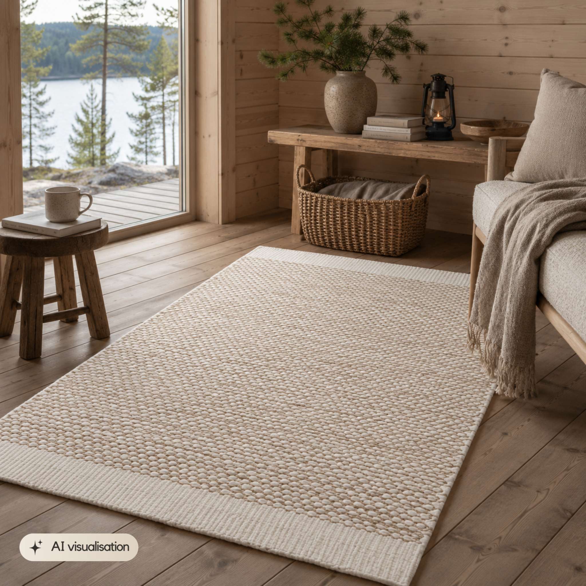 Pouta Cotton rug - Natural White