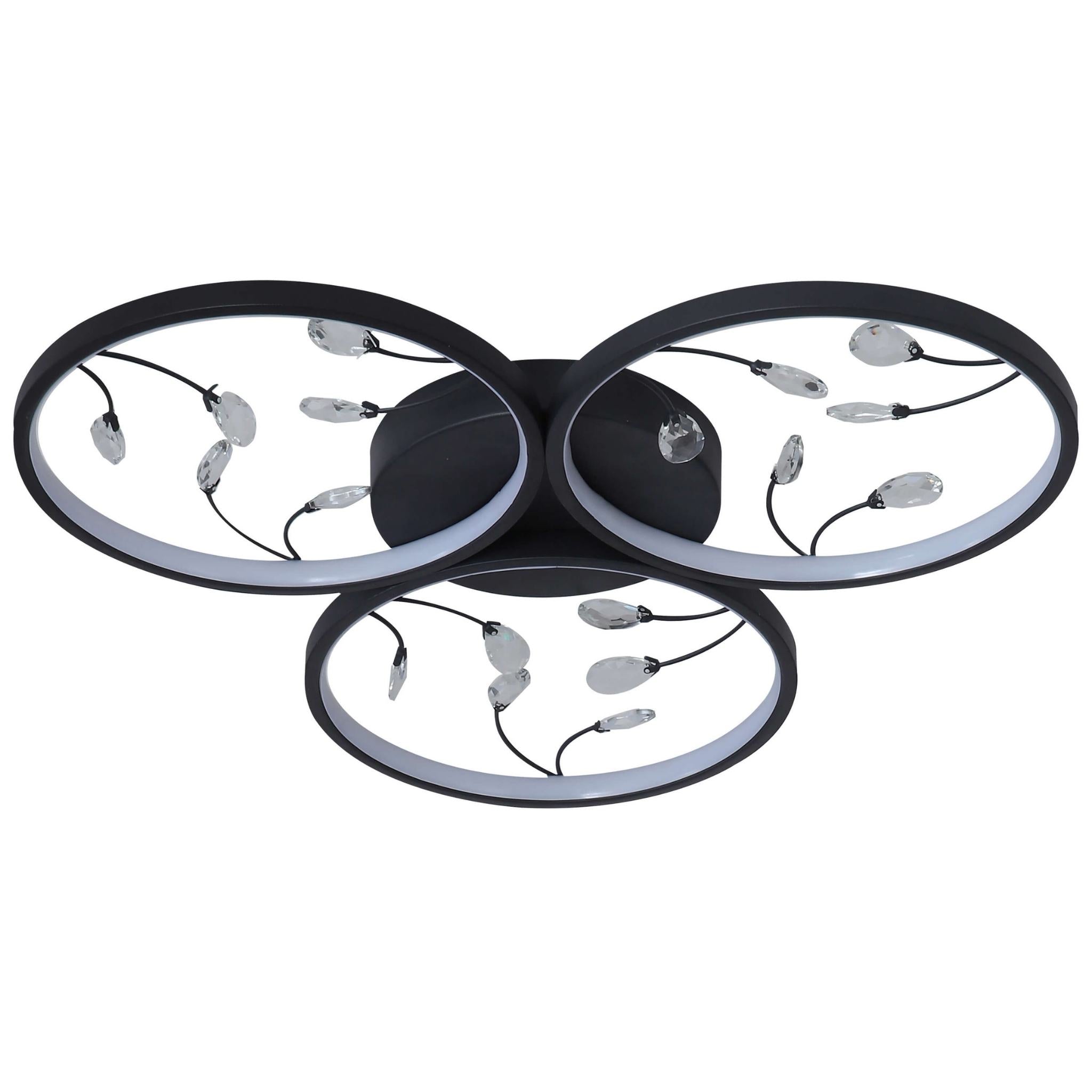 FocusLight Rings LED - Kattovalaisin - Ø62 cm - 3x10W - CCT 3600lm - Musta