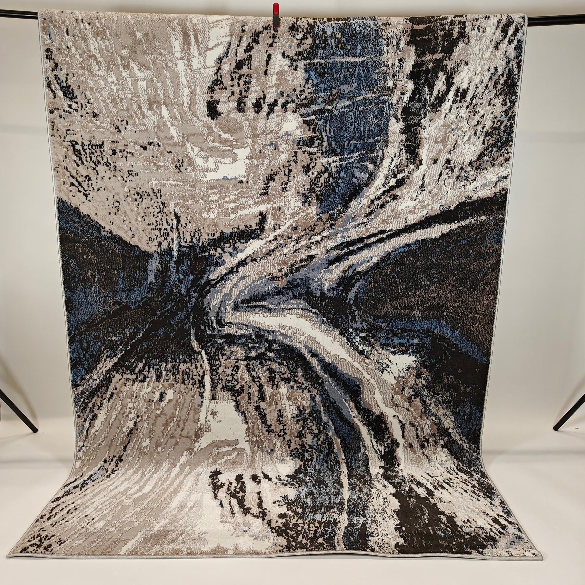 Ripol low pile Rug - beige/blue